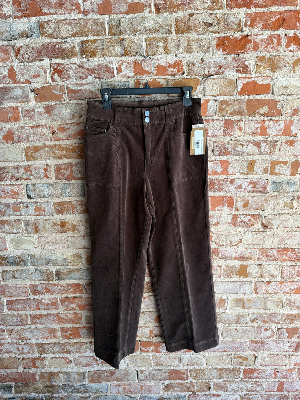 Tru Luxe Velveteen Fly Crop Pant