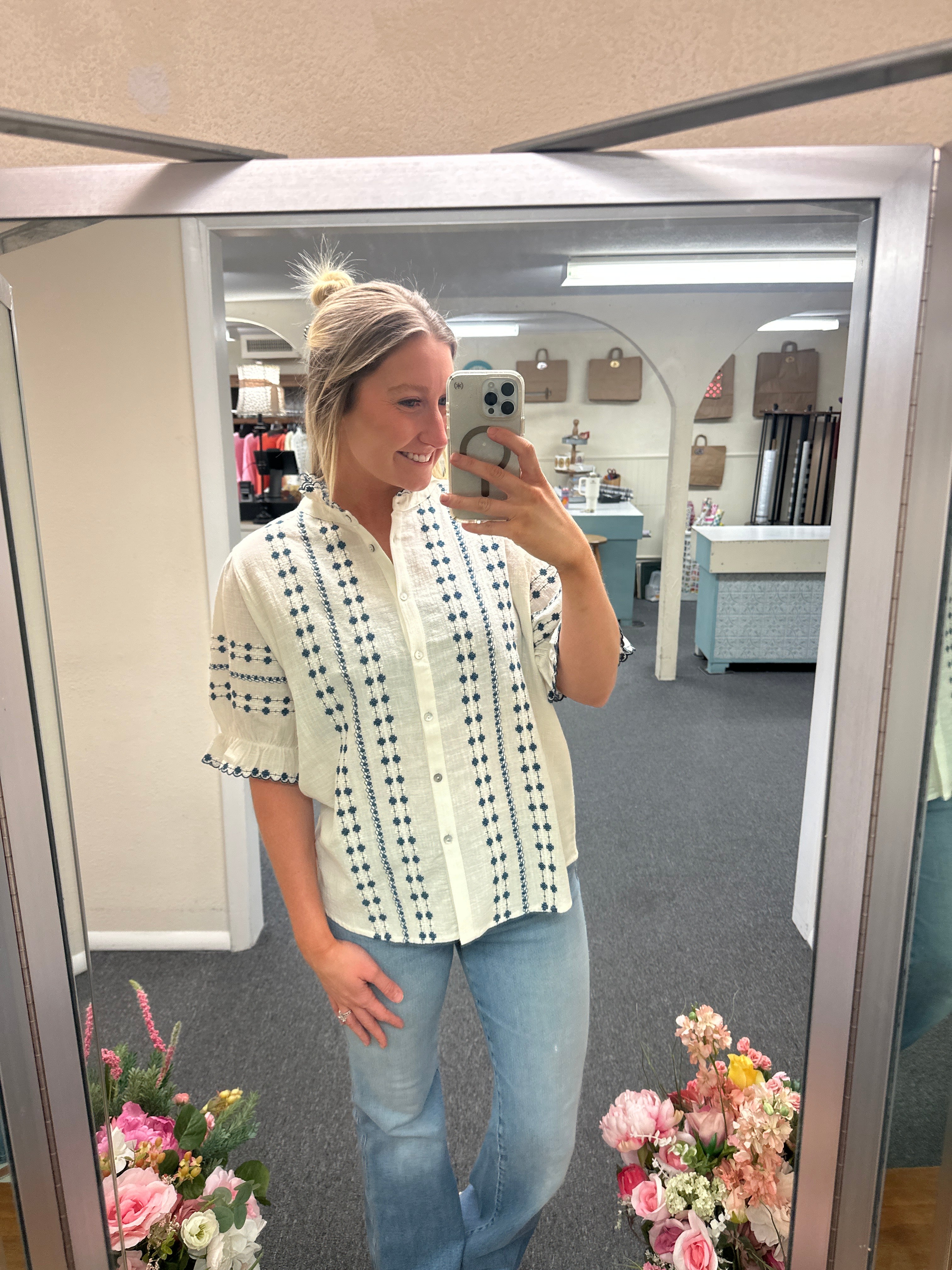 Ivy Jane Emboridery Top