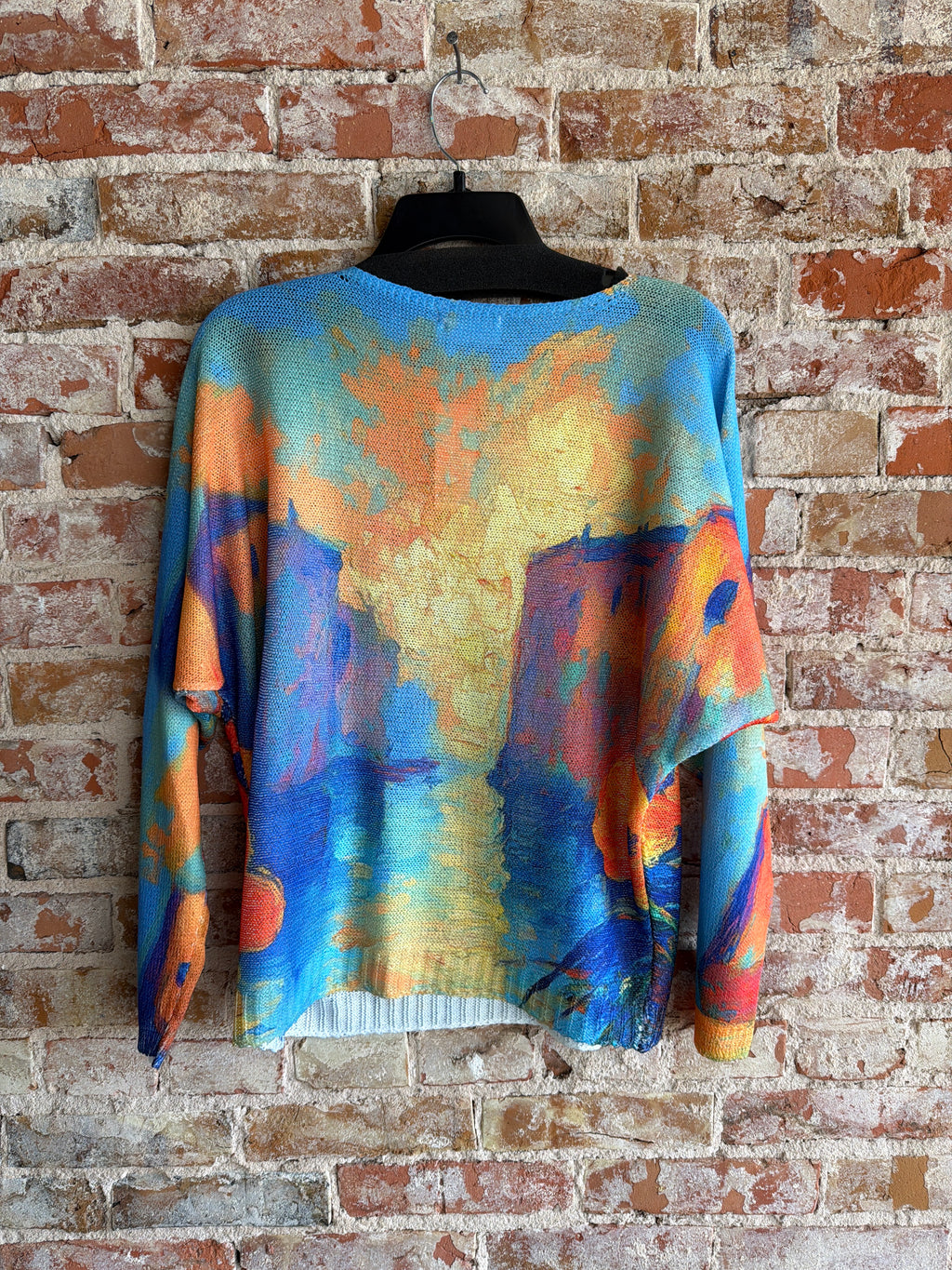 Ethyl long Sleeve Print top