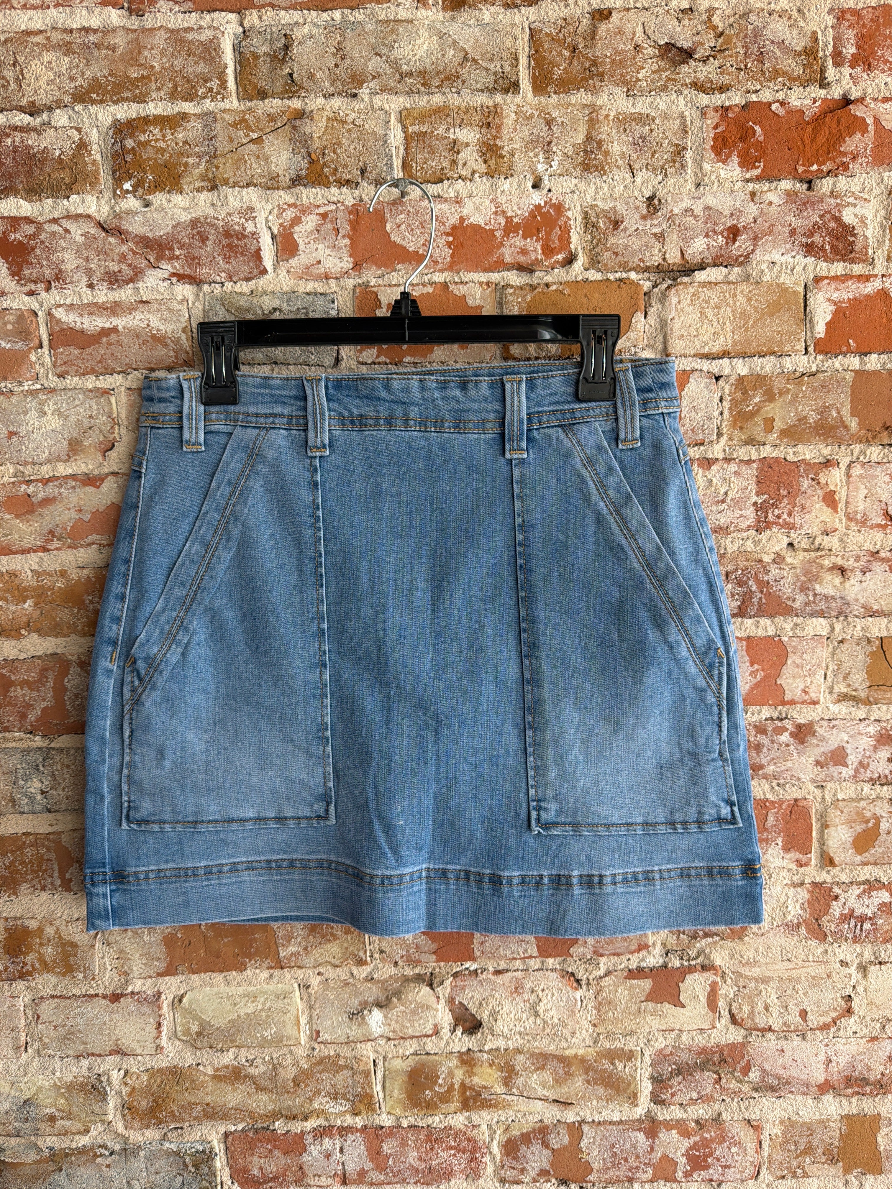 Tribal Pull on Denim Skort