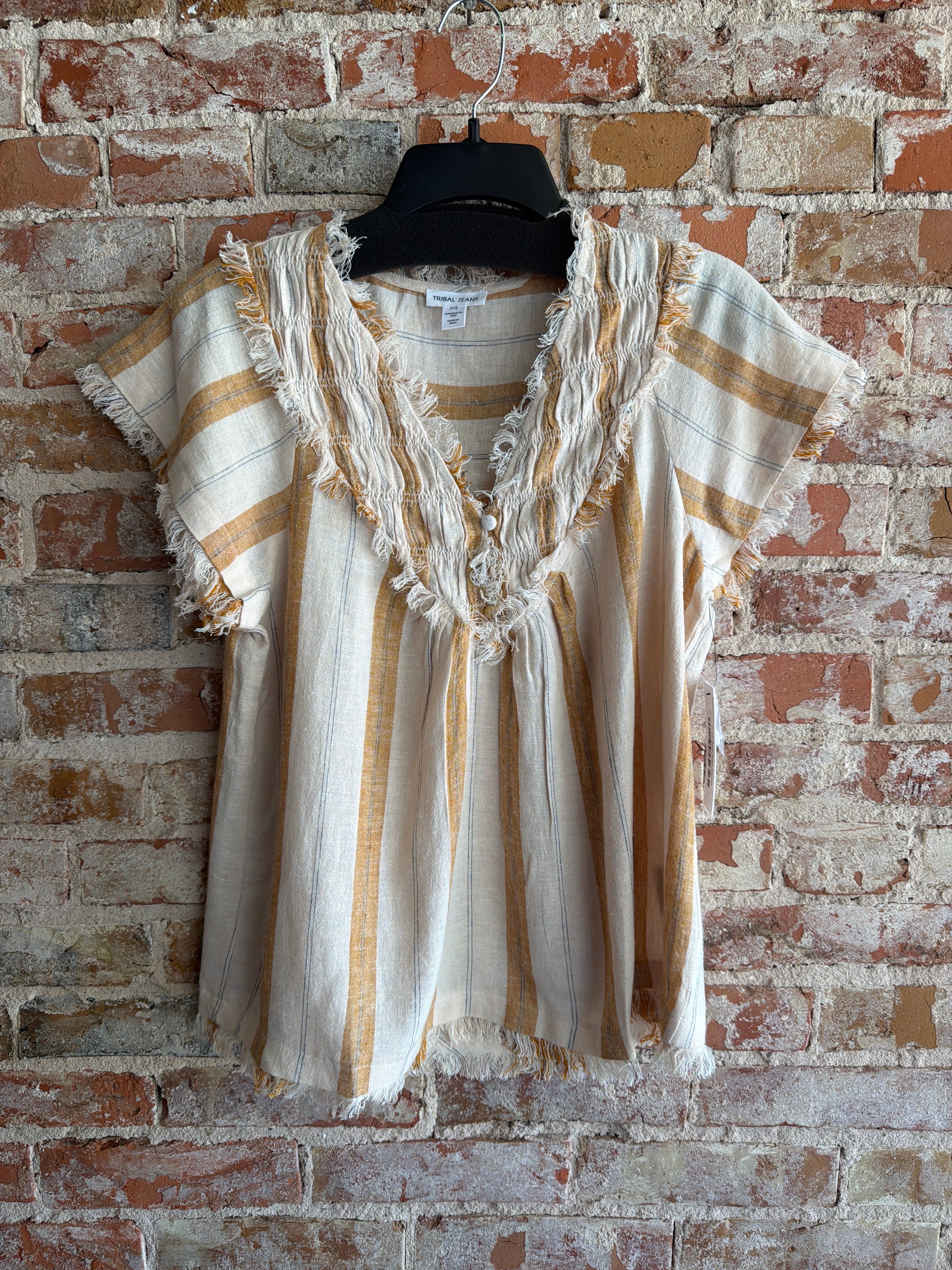 Tribal Raw Edge Blouse