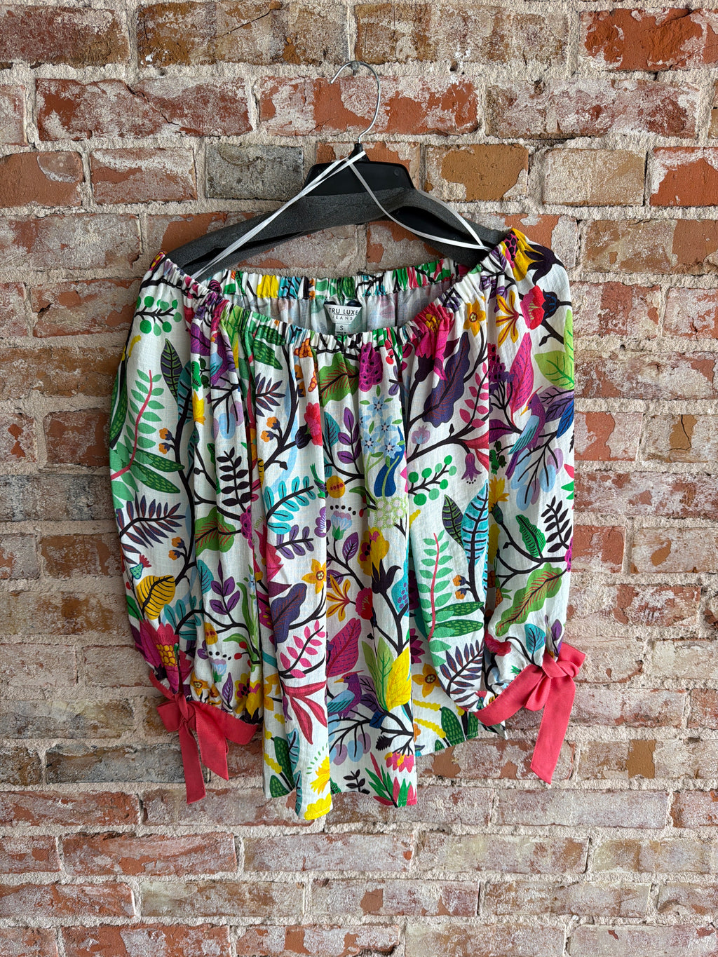 Tru Luxe Elastic Print Top