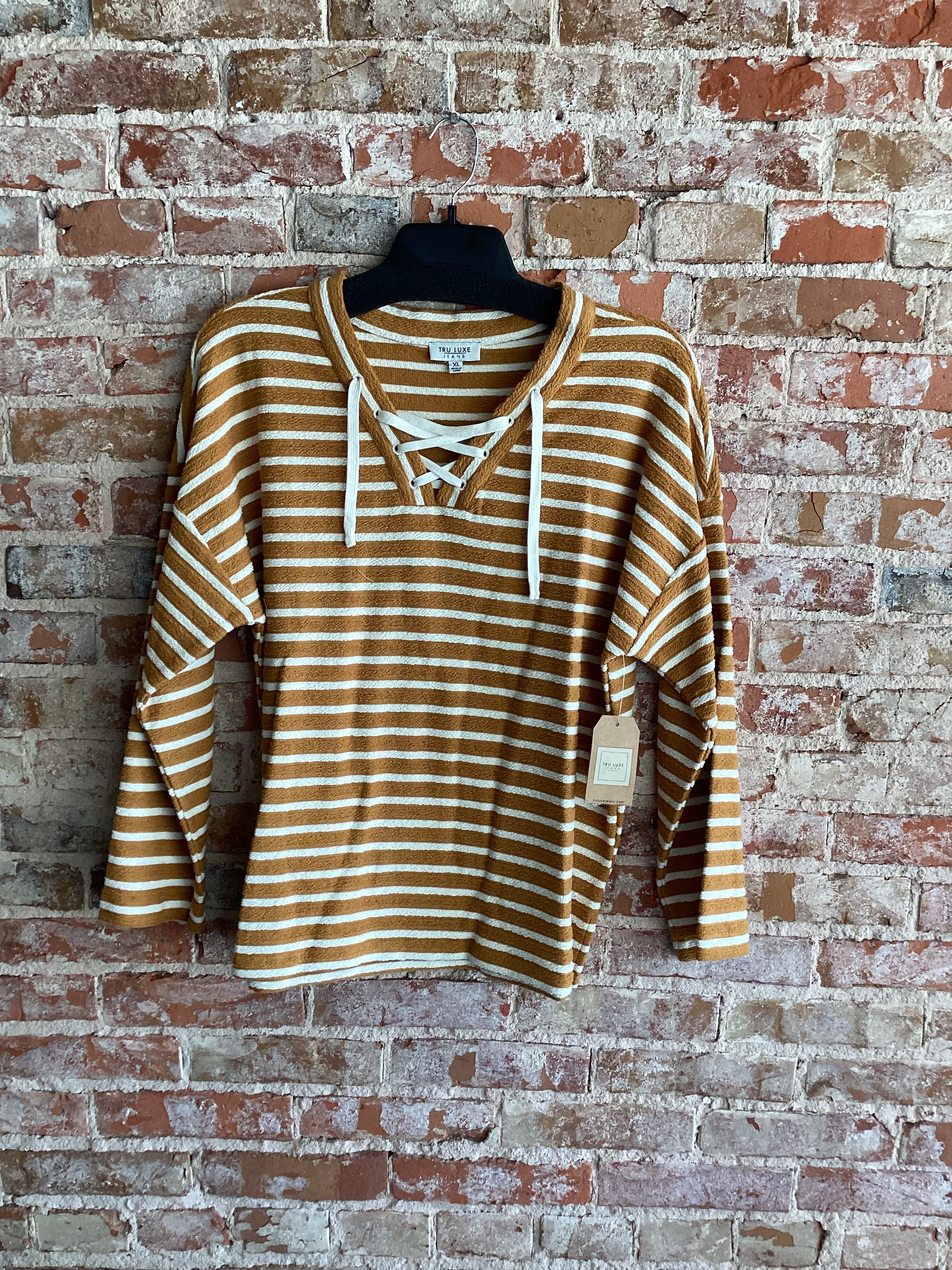 Tru Luxe Lace Up Pullover