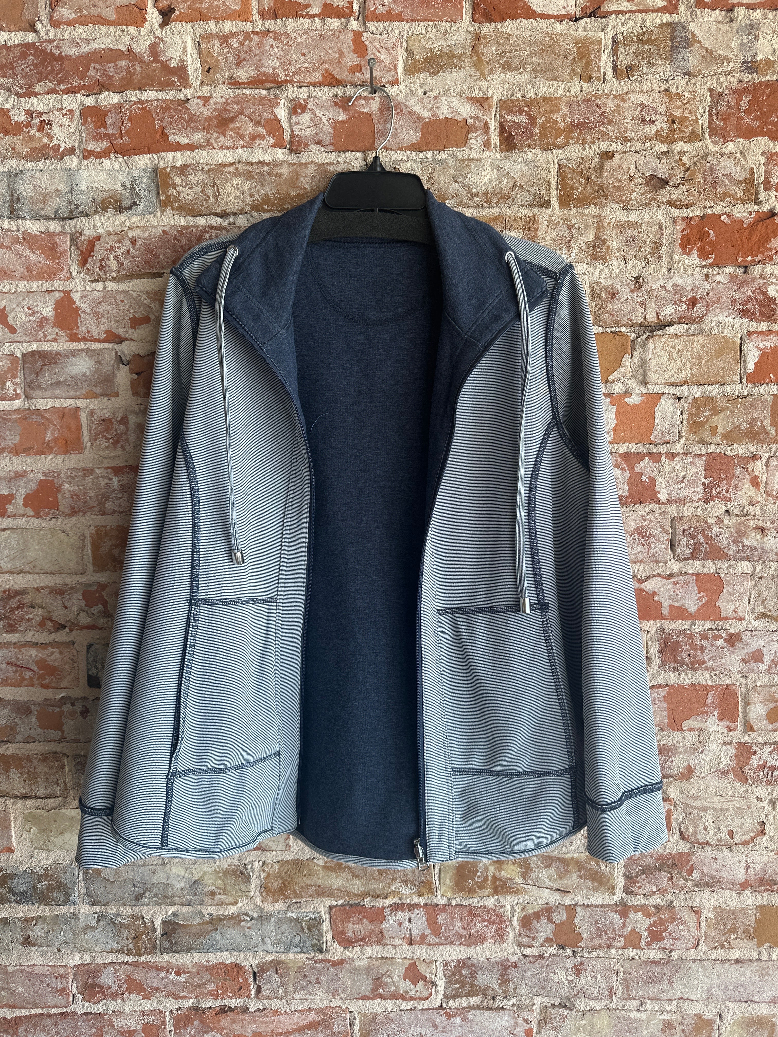 Multiples Drawstring Reversible Jacket