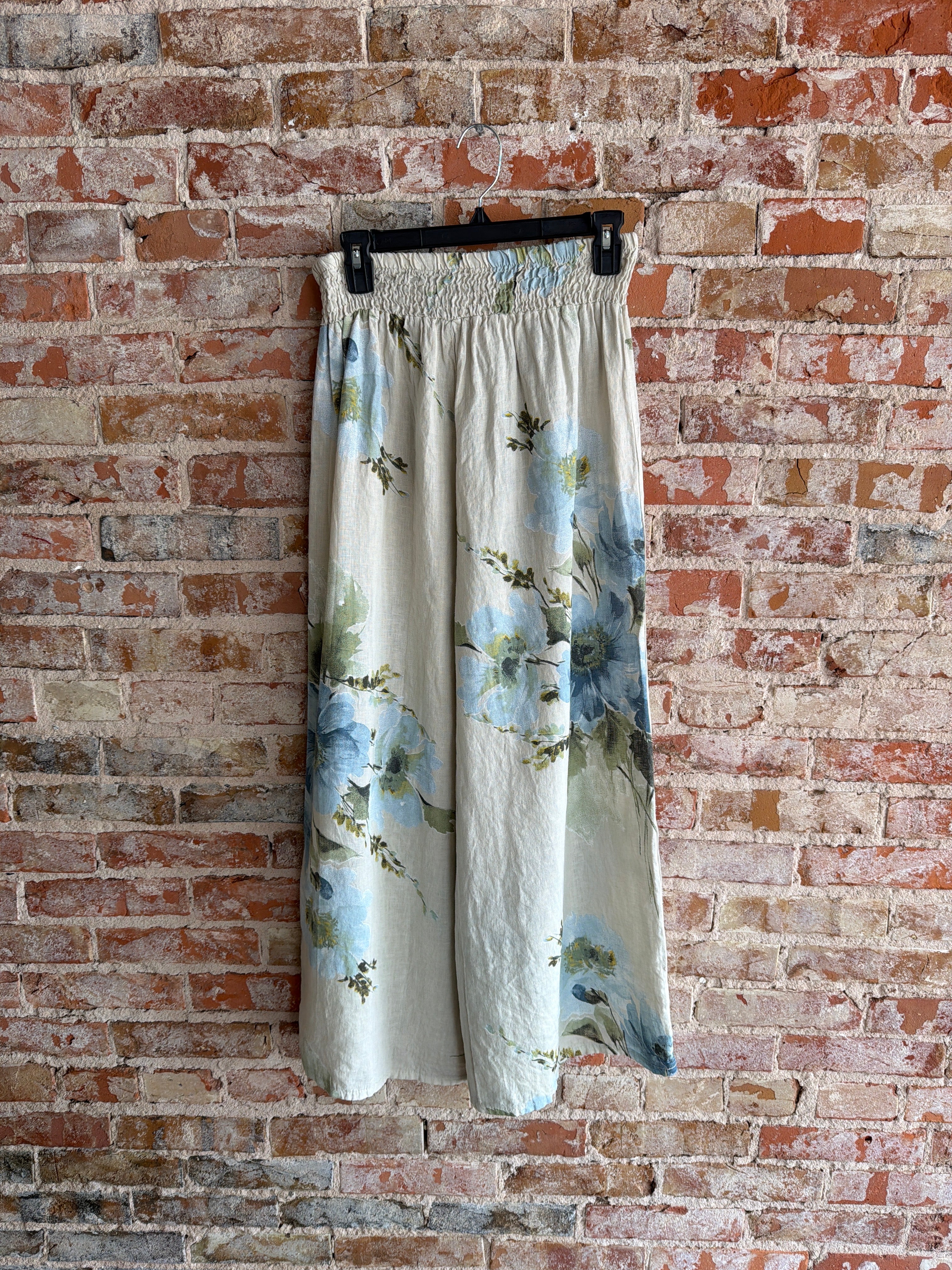 Tempo Paris Blue/Beig Smocked pant
