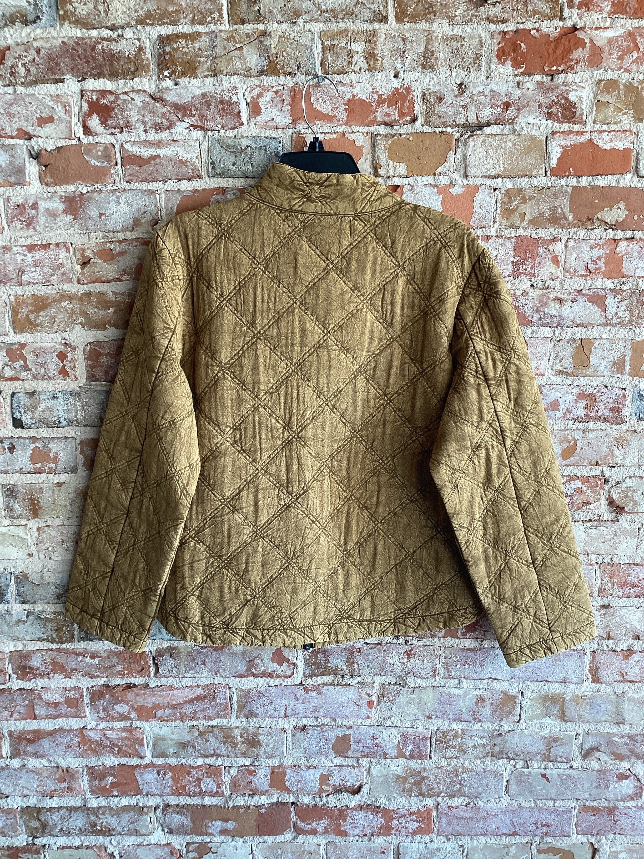 À La Carte Brown Quilt Zip Up