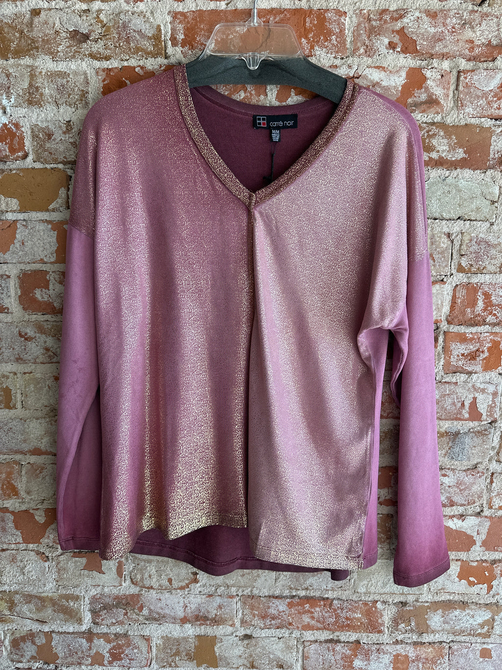 Carré Noir half shimmer top