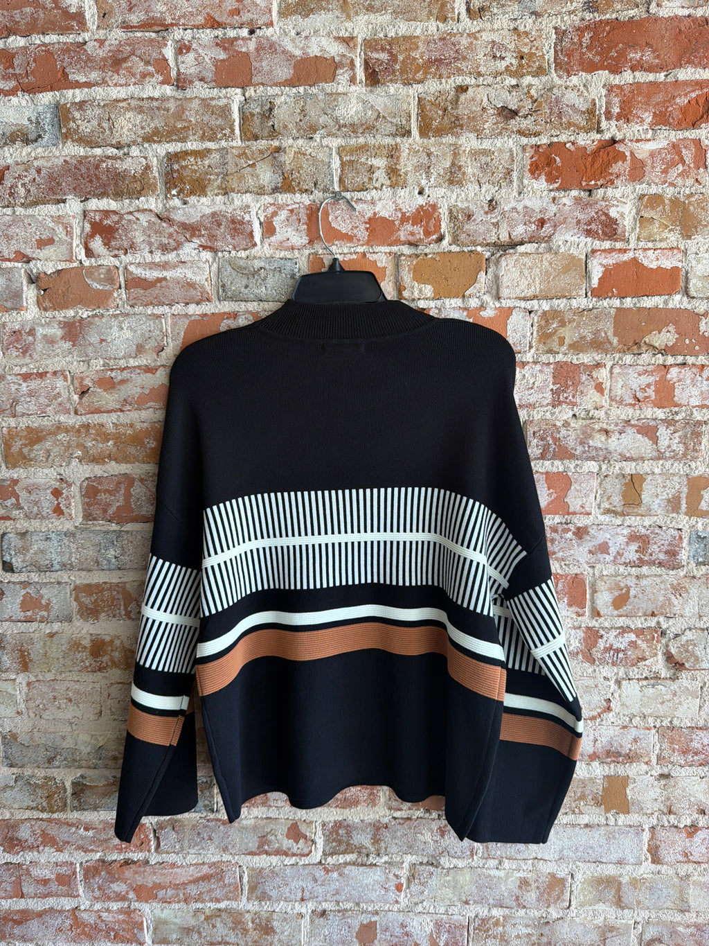 Trisha Tyler Multi Stripe Mockneck