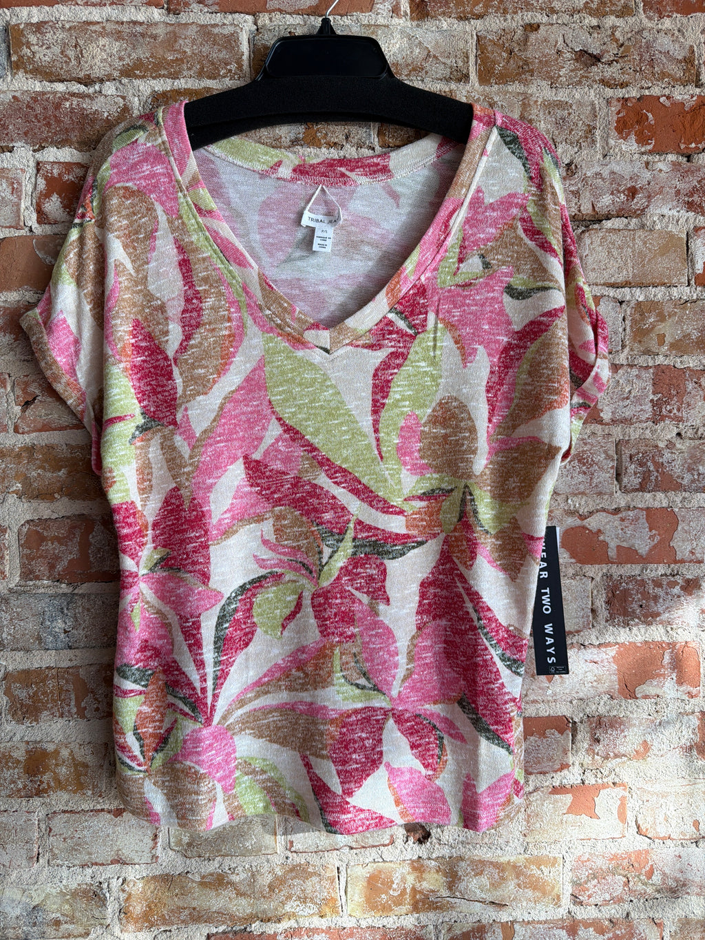 Tribal Cap Sleeve Top