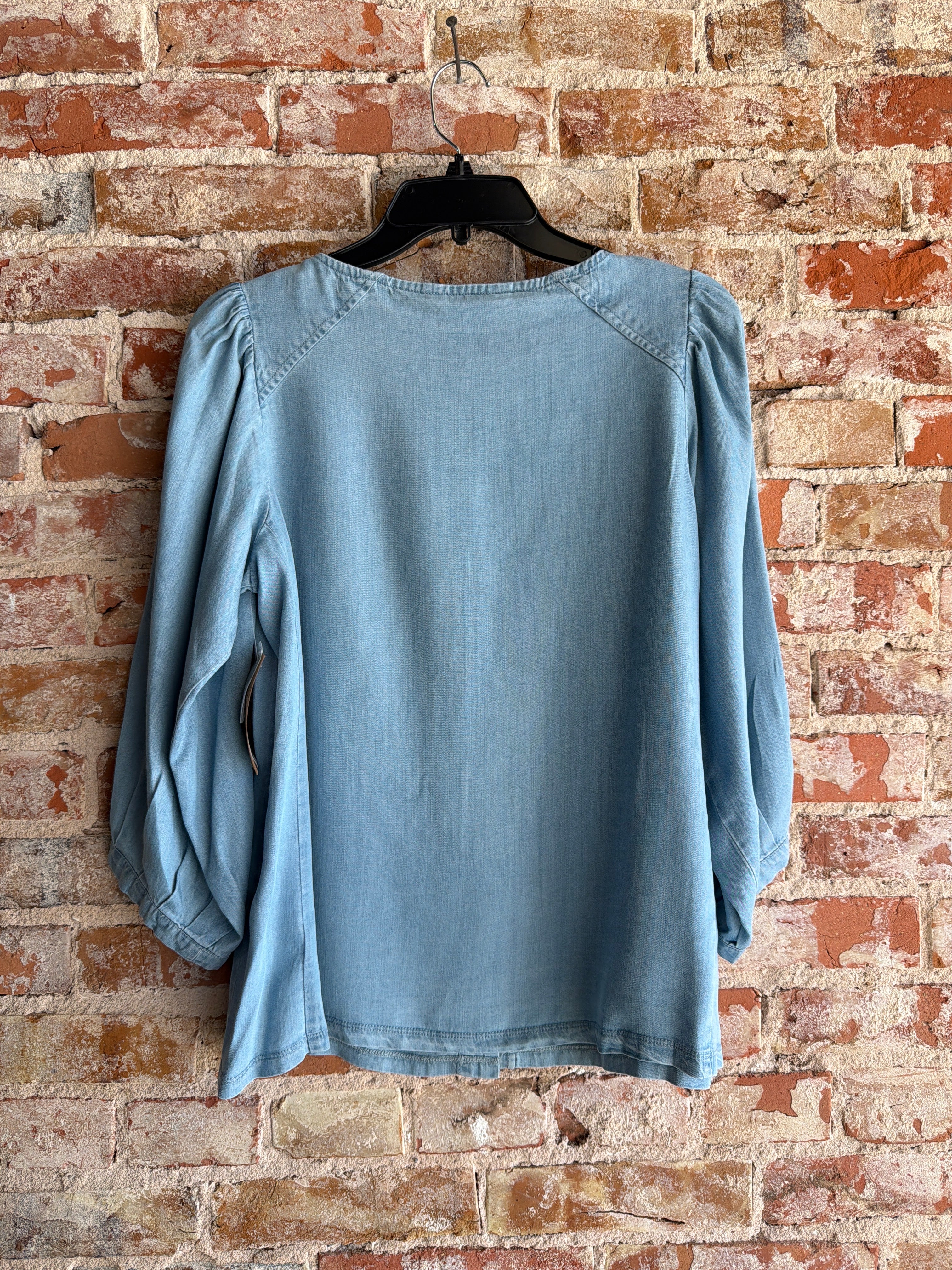Tru Luxe Button Up Denim Top