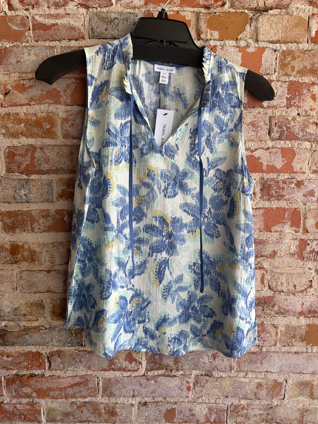 Tribal Frill Neck Top