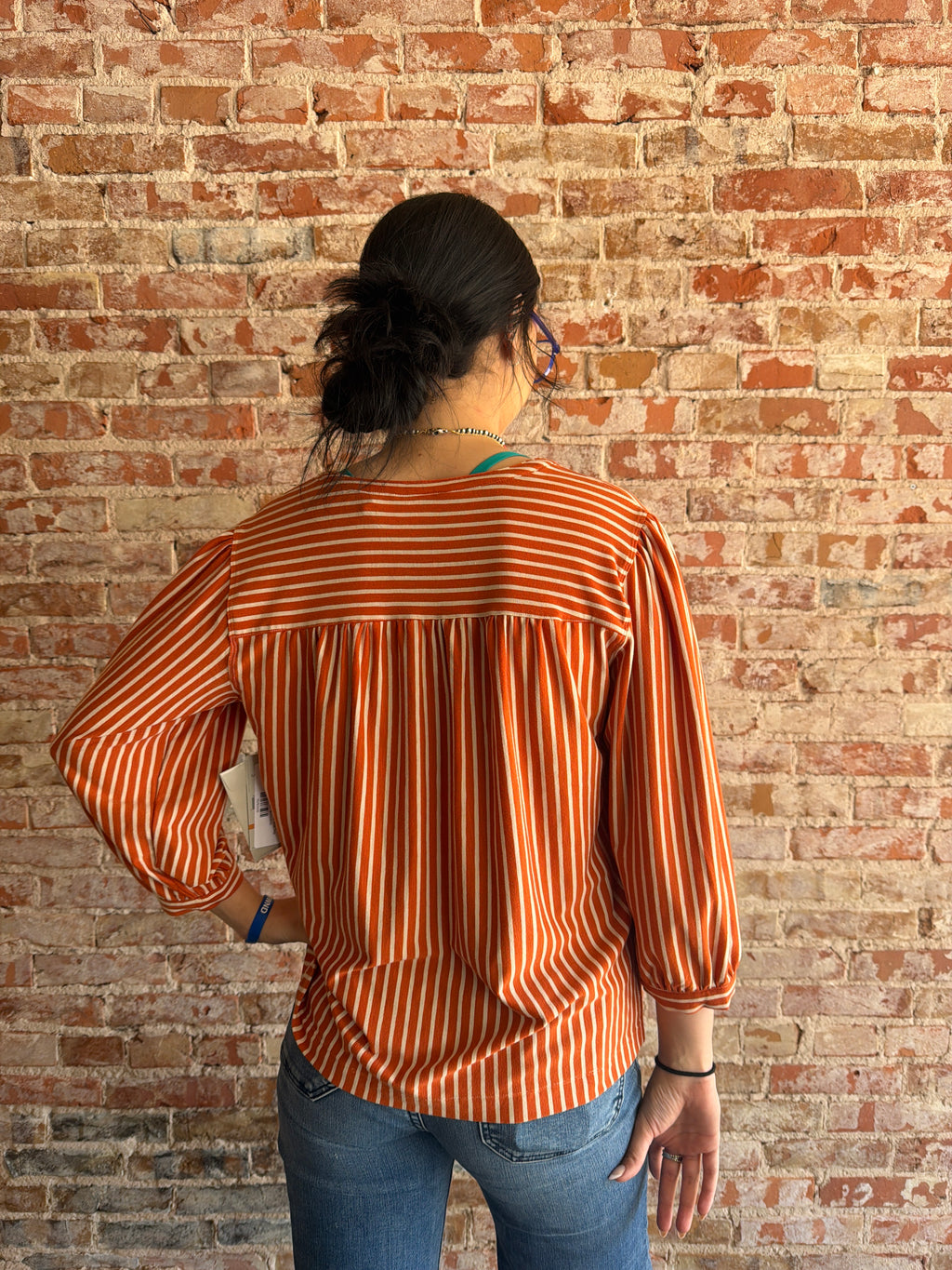 Multiples SLV Drop Shlder Collar Knit Top