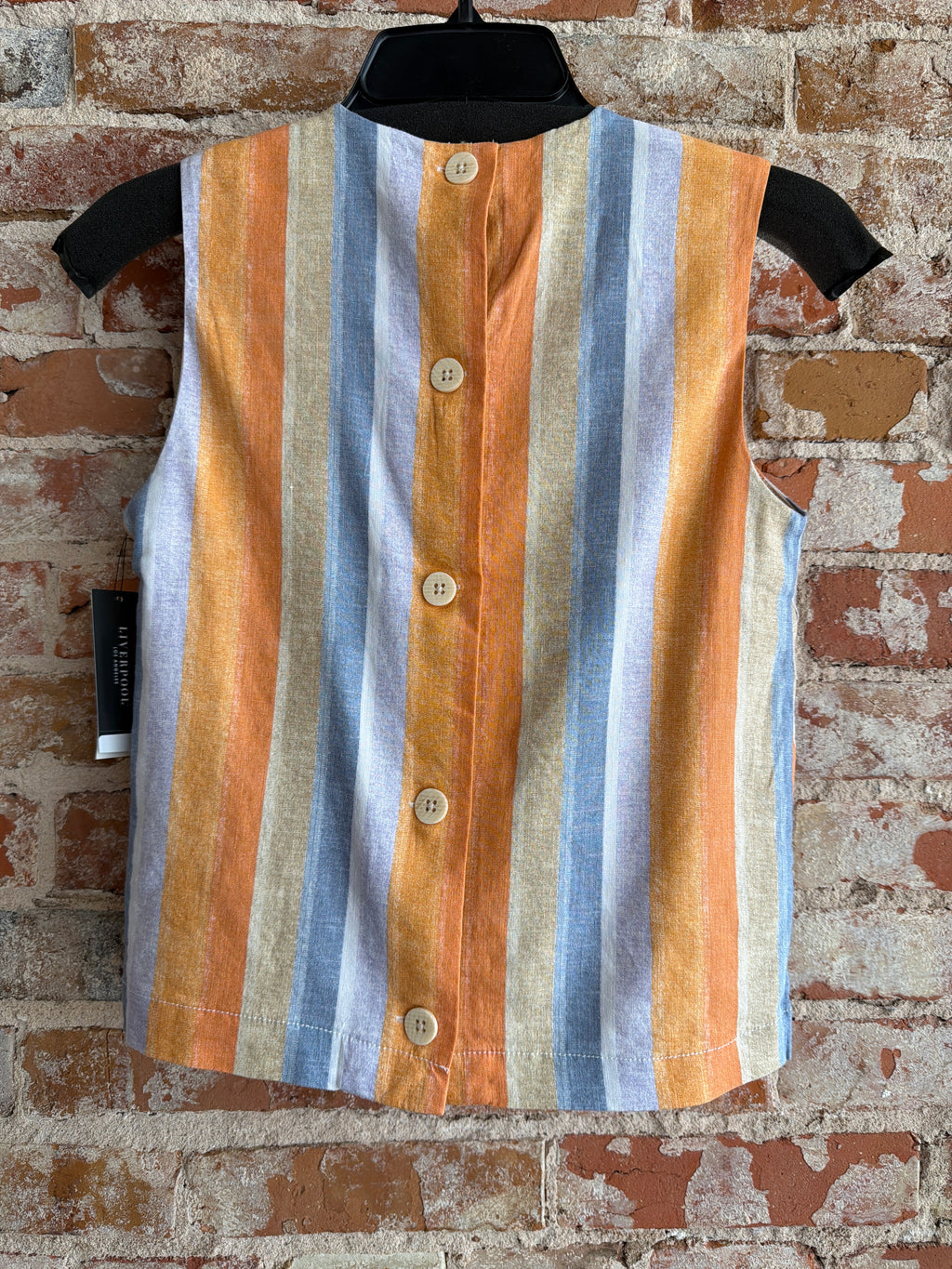 Liverpool Sleeveless Striped top