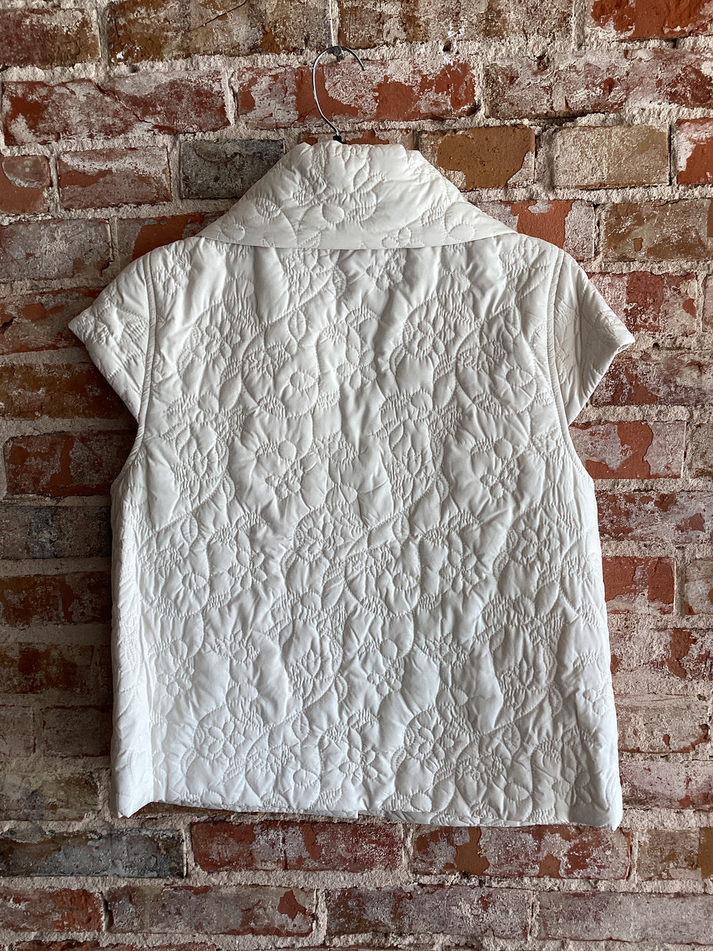 A La Carte Floral Embroidered Puffy Vest