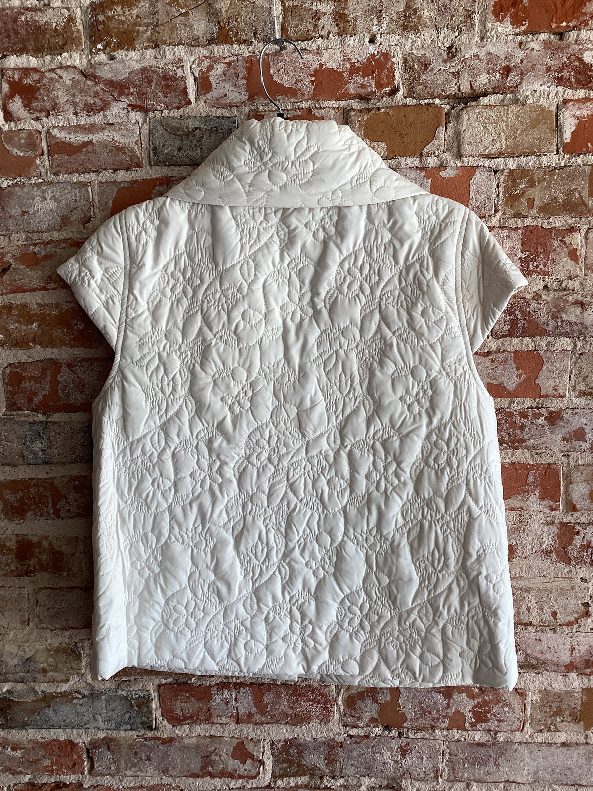 A La Carte Floral Embroidered Puffy Vest