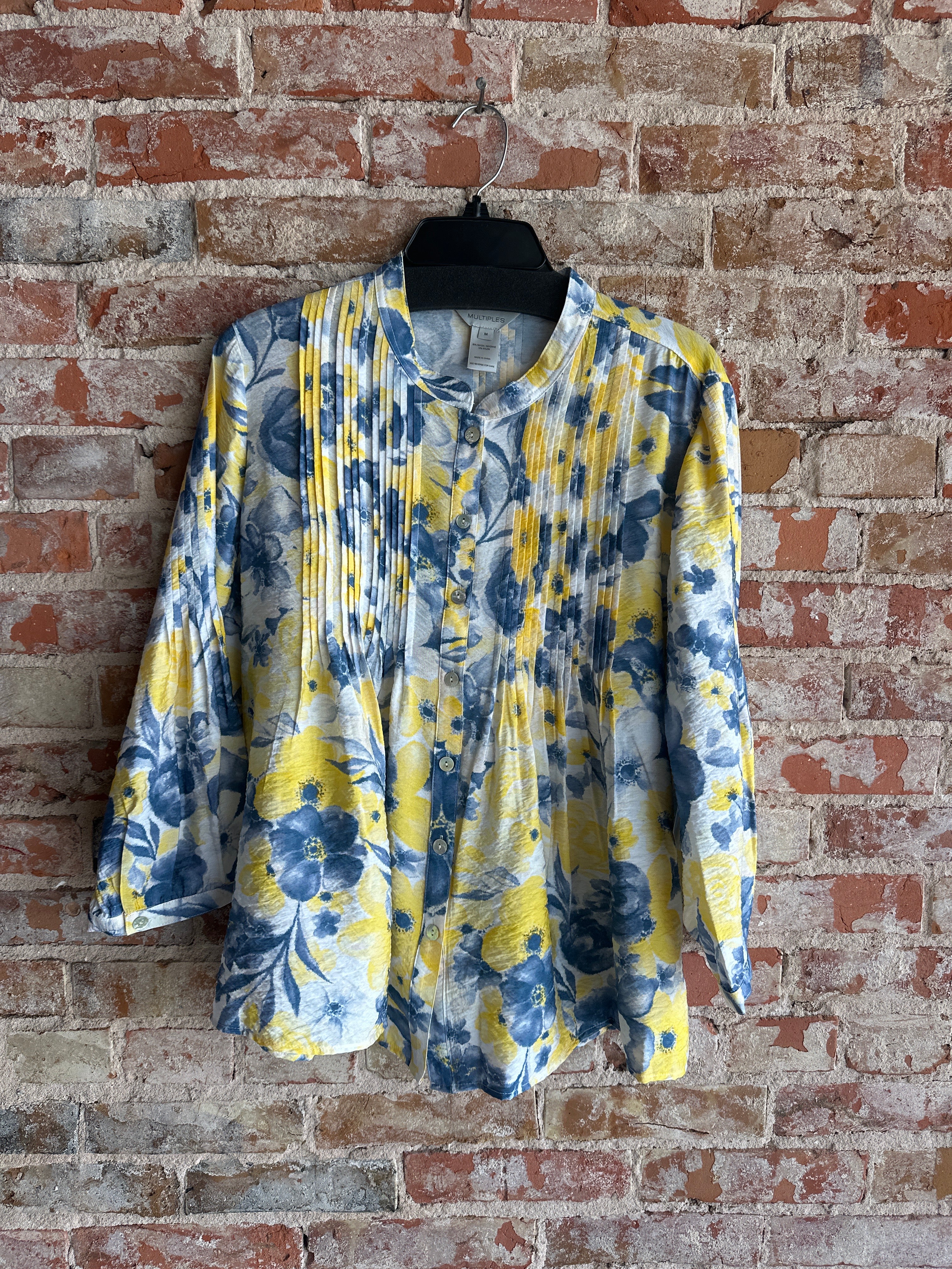 Multiples 3/4 Band Collar Top
