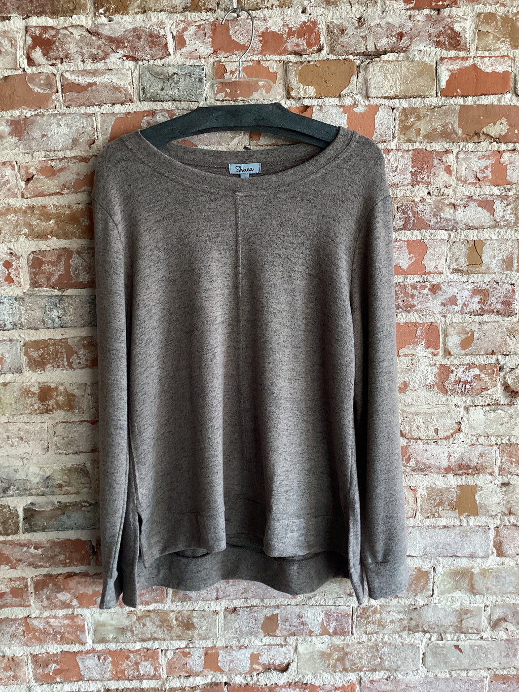 Shana Apparel Fleece Snitch Detail Top