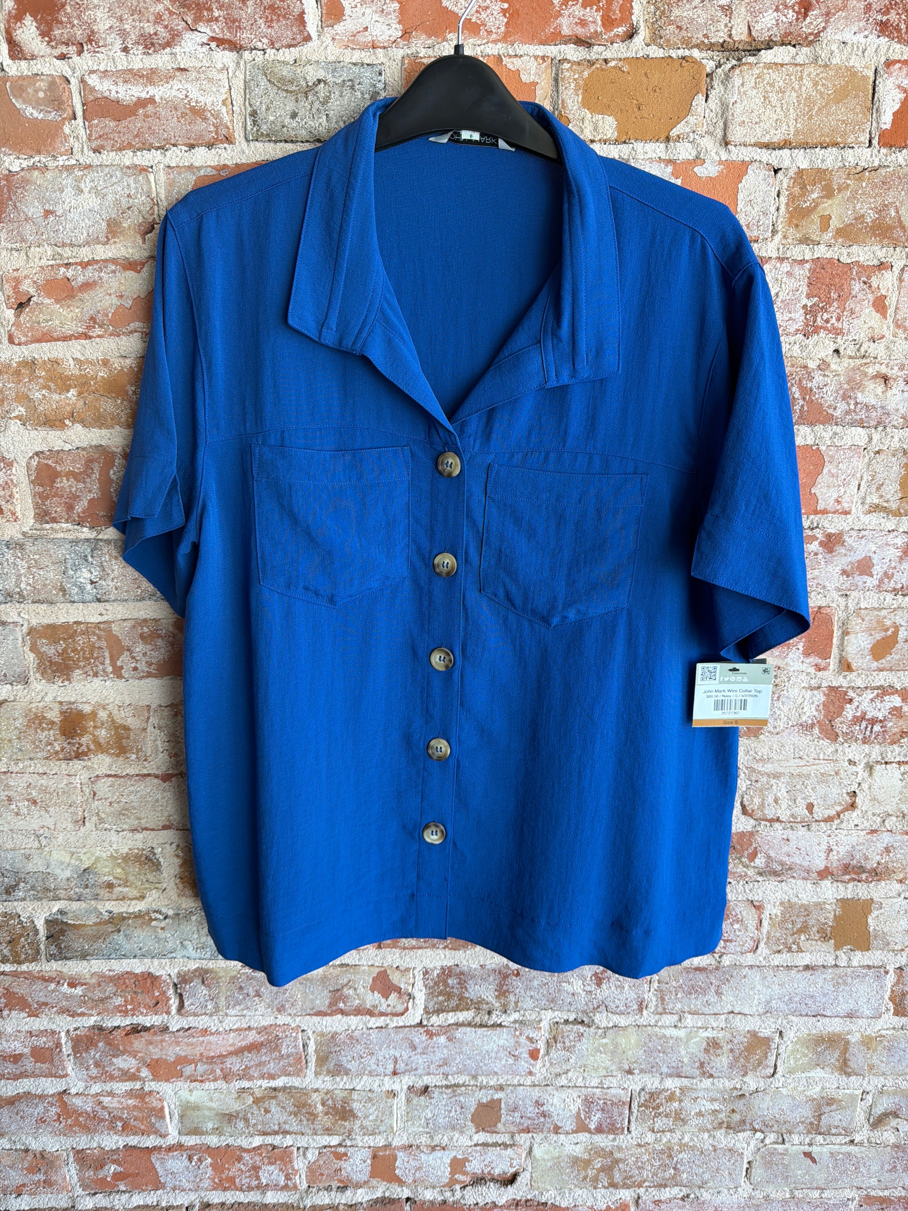 John Mark Wire Collar Top