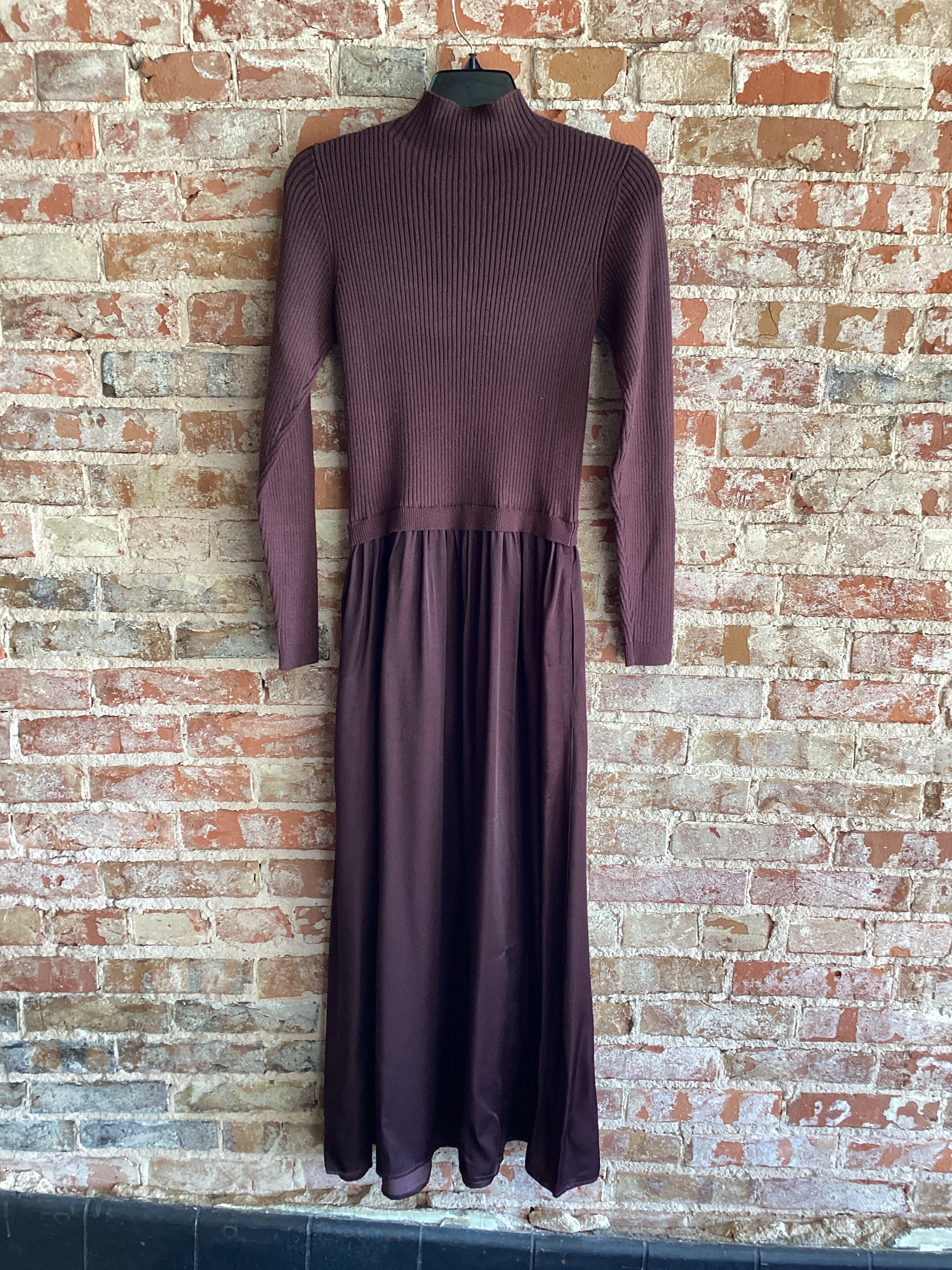 Tribal Sweater Top Silky Maxi Dress