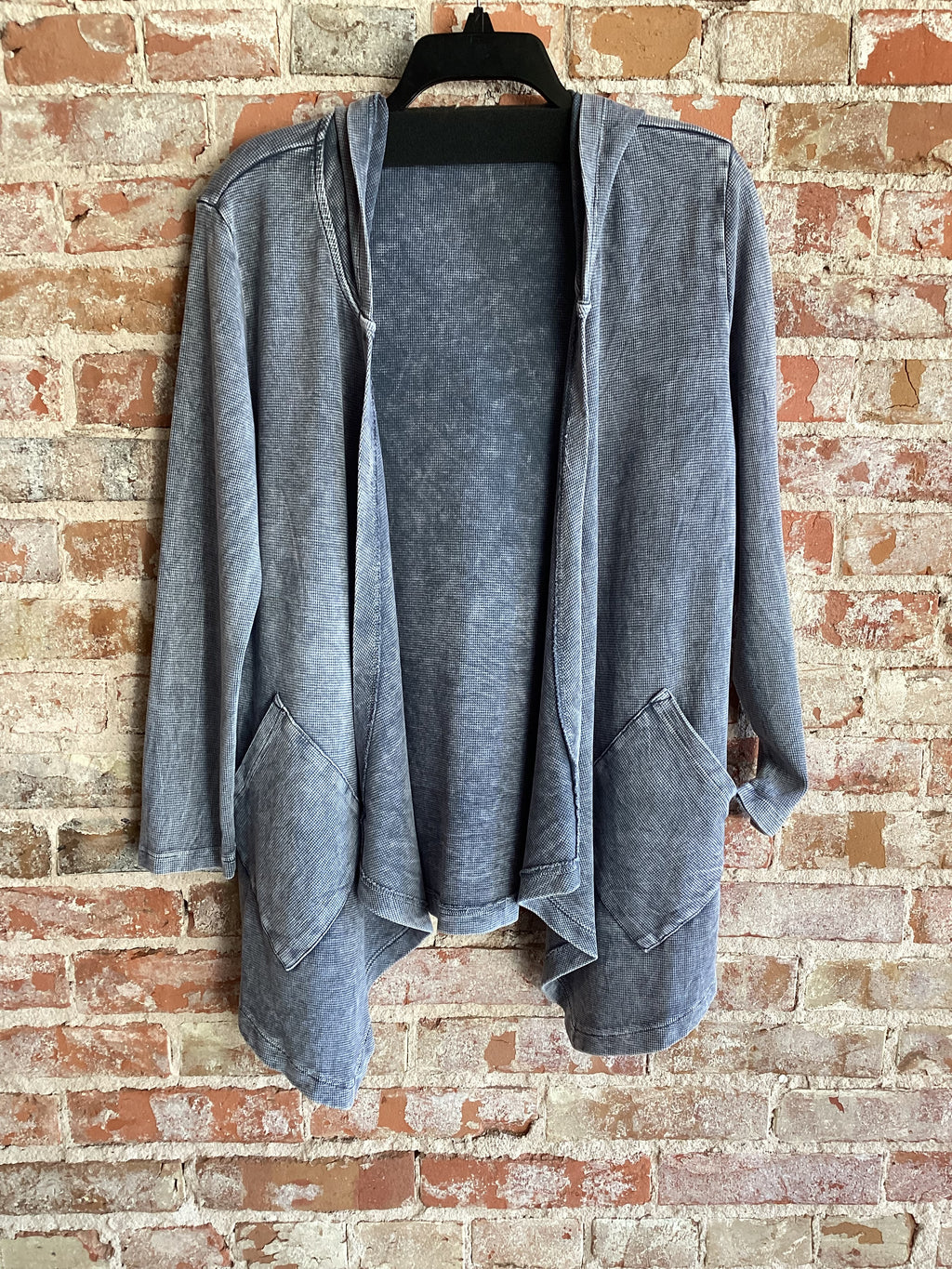 Jess&Jane Cascading Thermal Cardigan W/ Patch Pockets