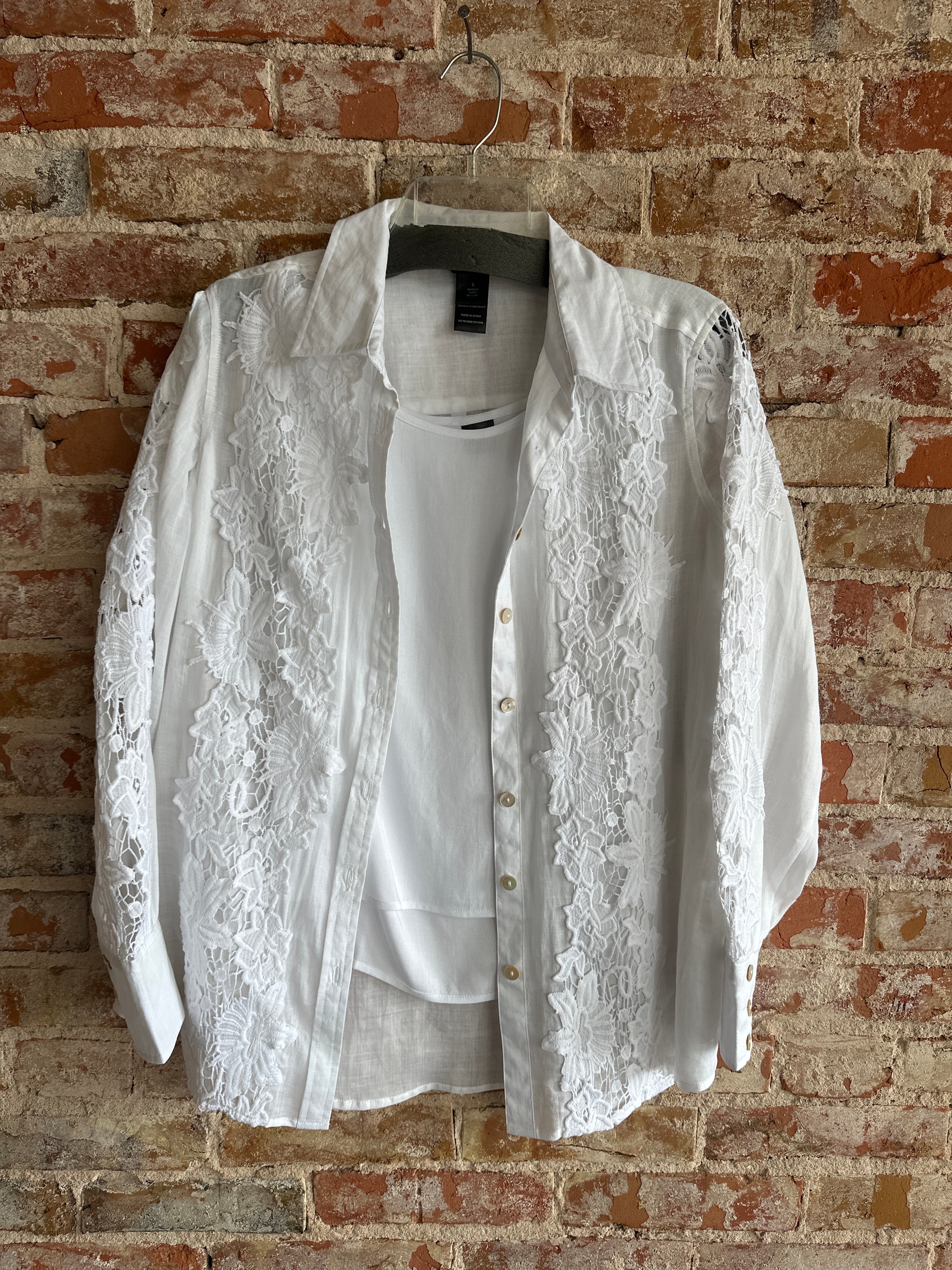 Ali Miles Lace Details with built in Tank Top