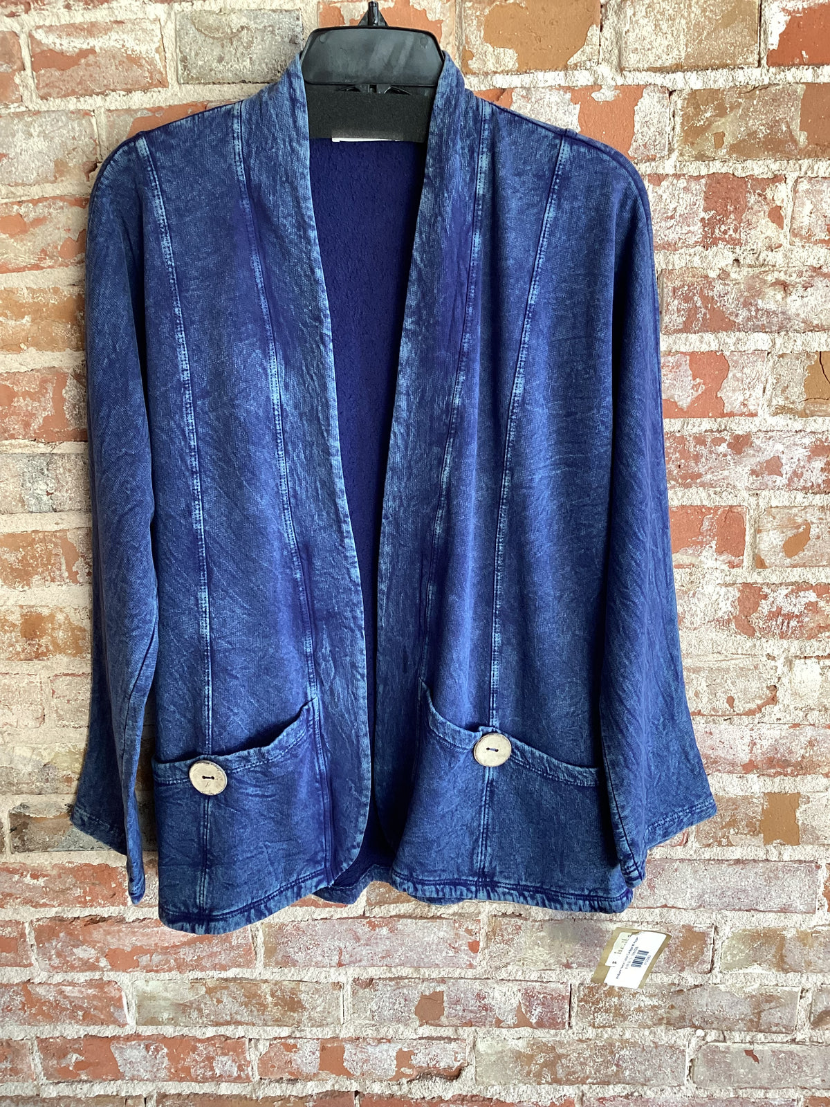 Jess&Jane Fleece Cotton Cardigan W/ Pockets