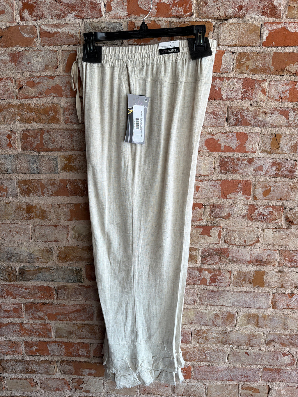 Multiples Drawstring Ruffle Hem Pant