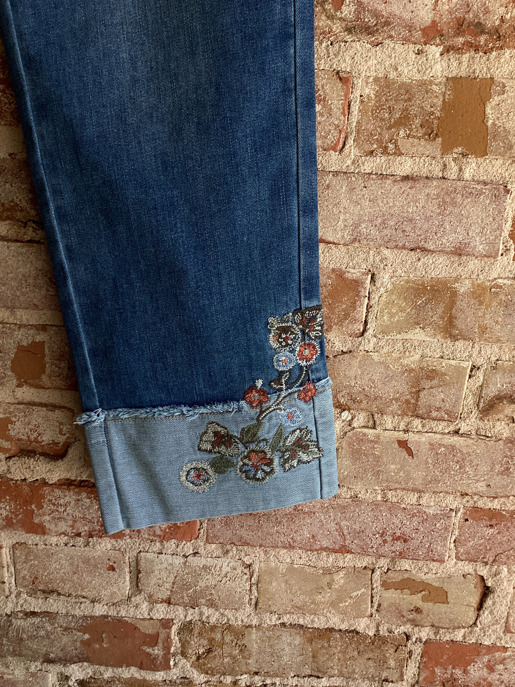 Habitat Stretch Denim Embroidered Cuff Jean
