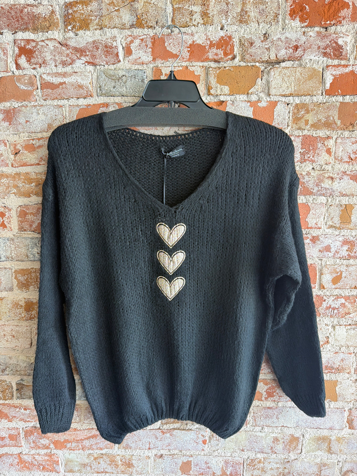 Bella Amore Golden Heart Sweater