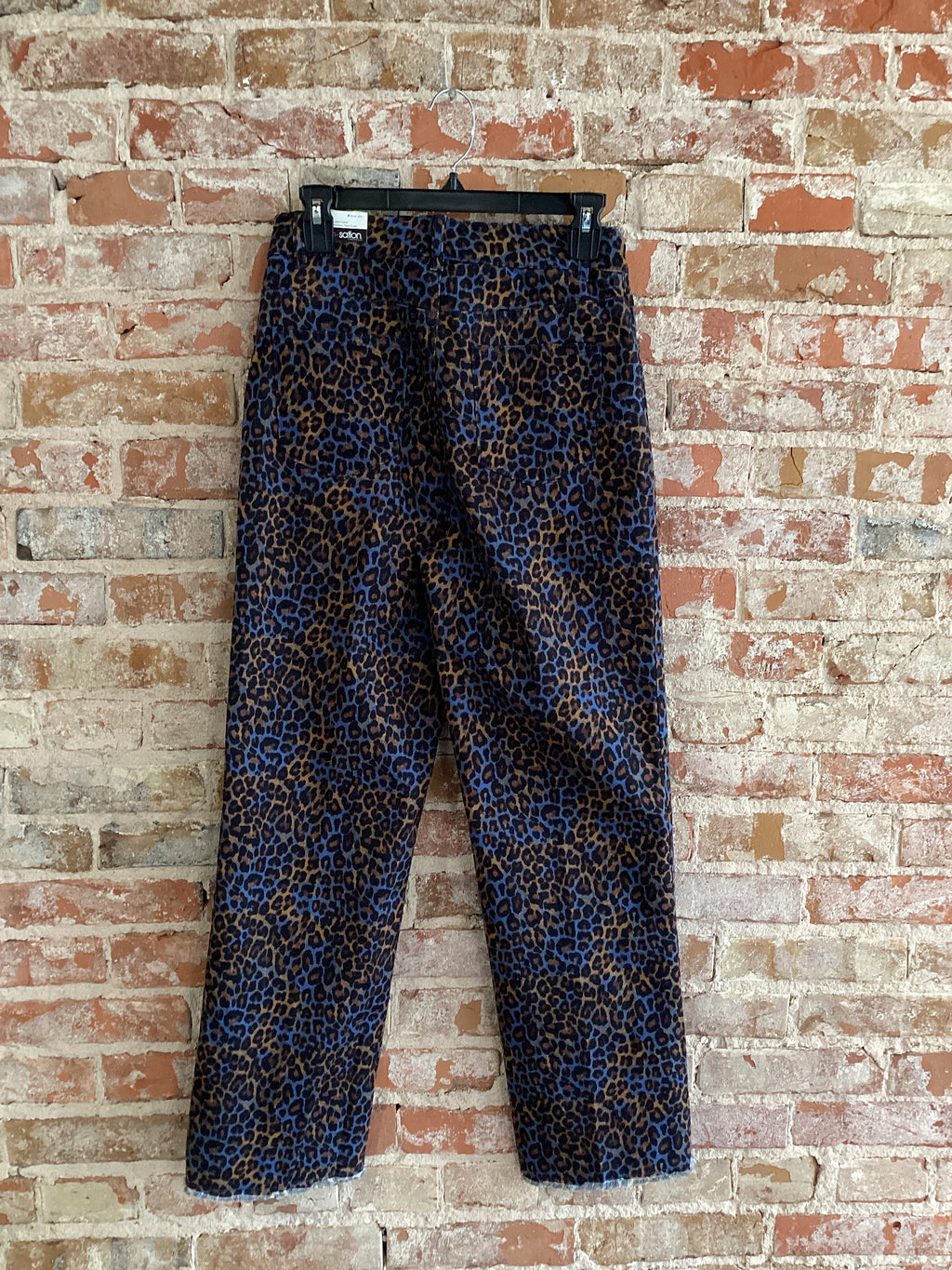 Multiples Woven Zip and Botton Seamed Flare Jean