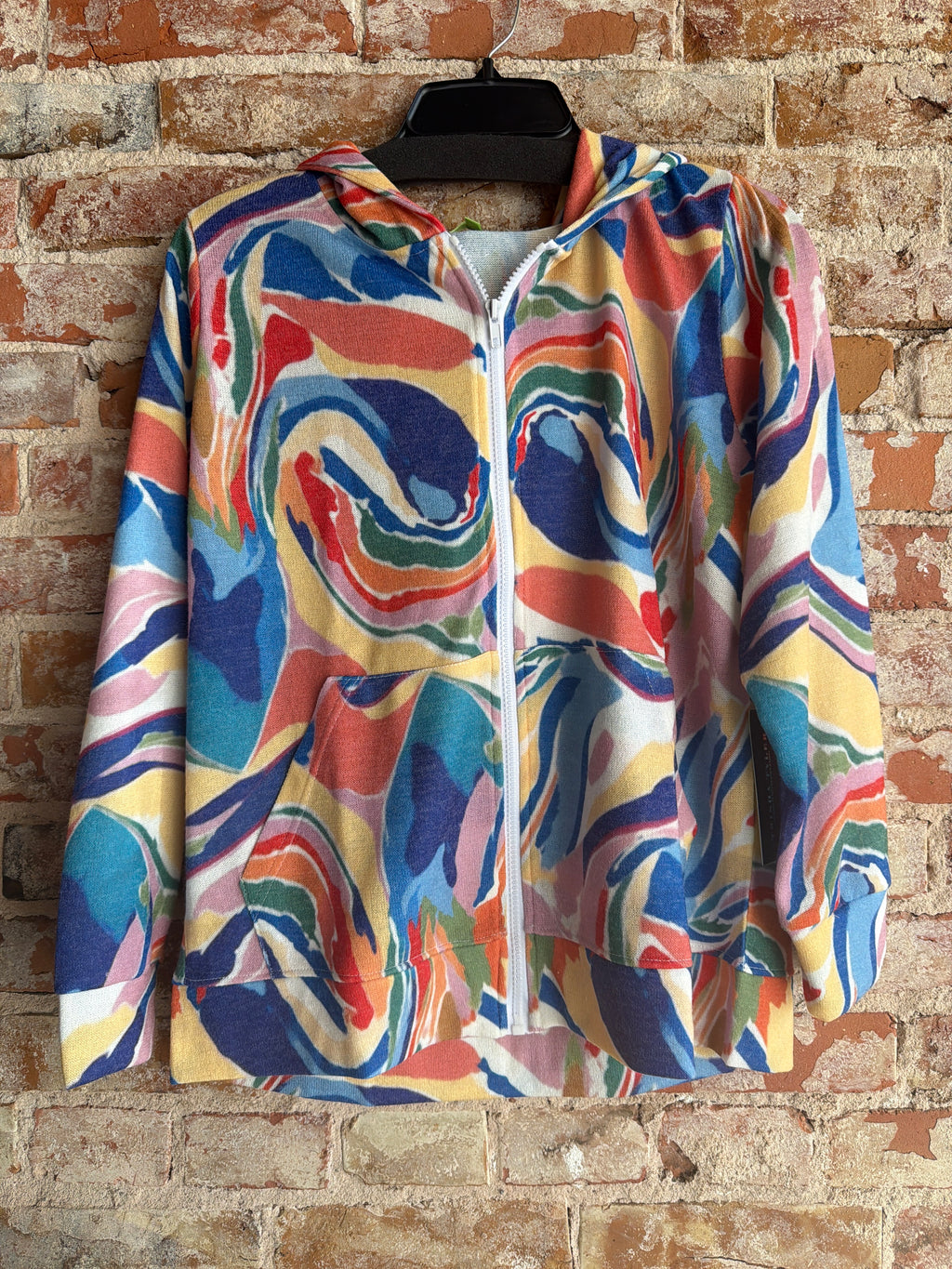 Trisha Tyler Abstract Zip up Hoodie