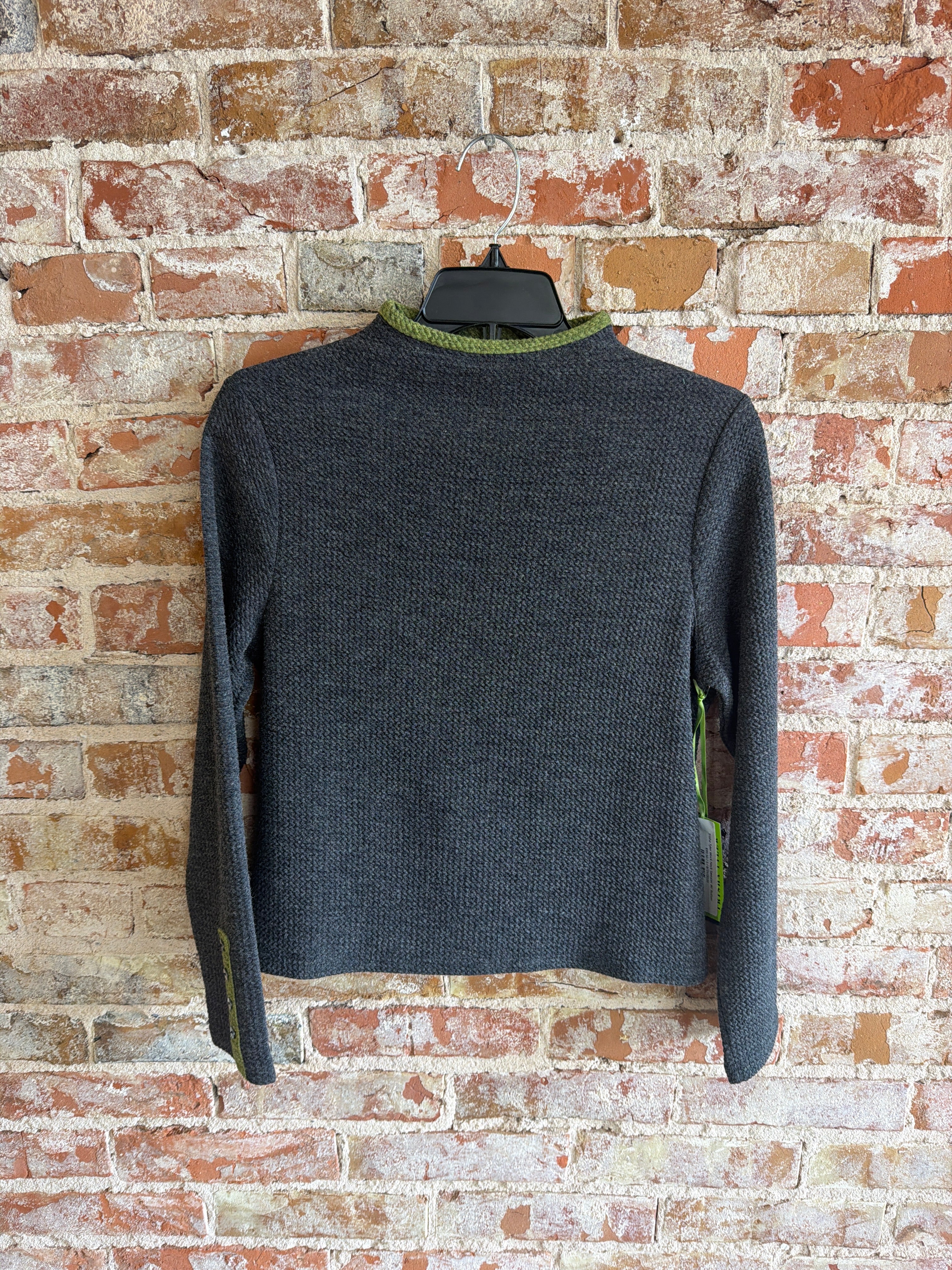 Trisha Tyler Mock Neck Sweater W/ Button