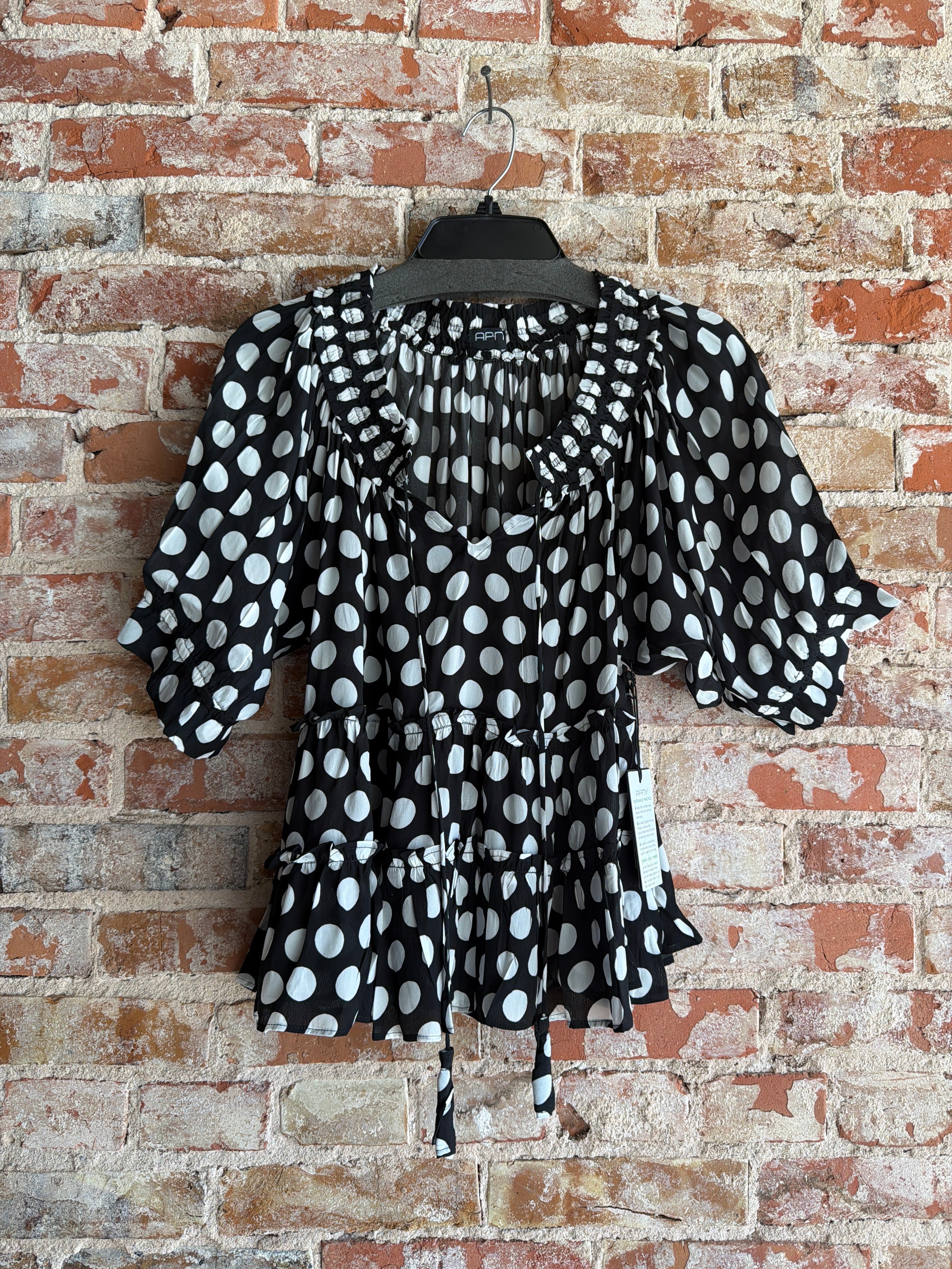 APNY Ruched Neck Top