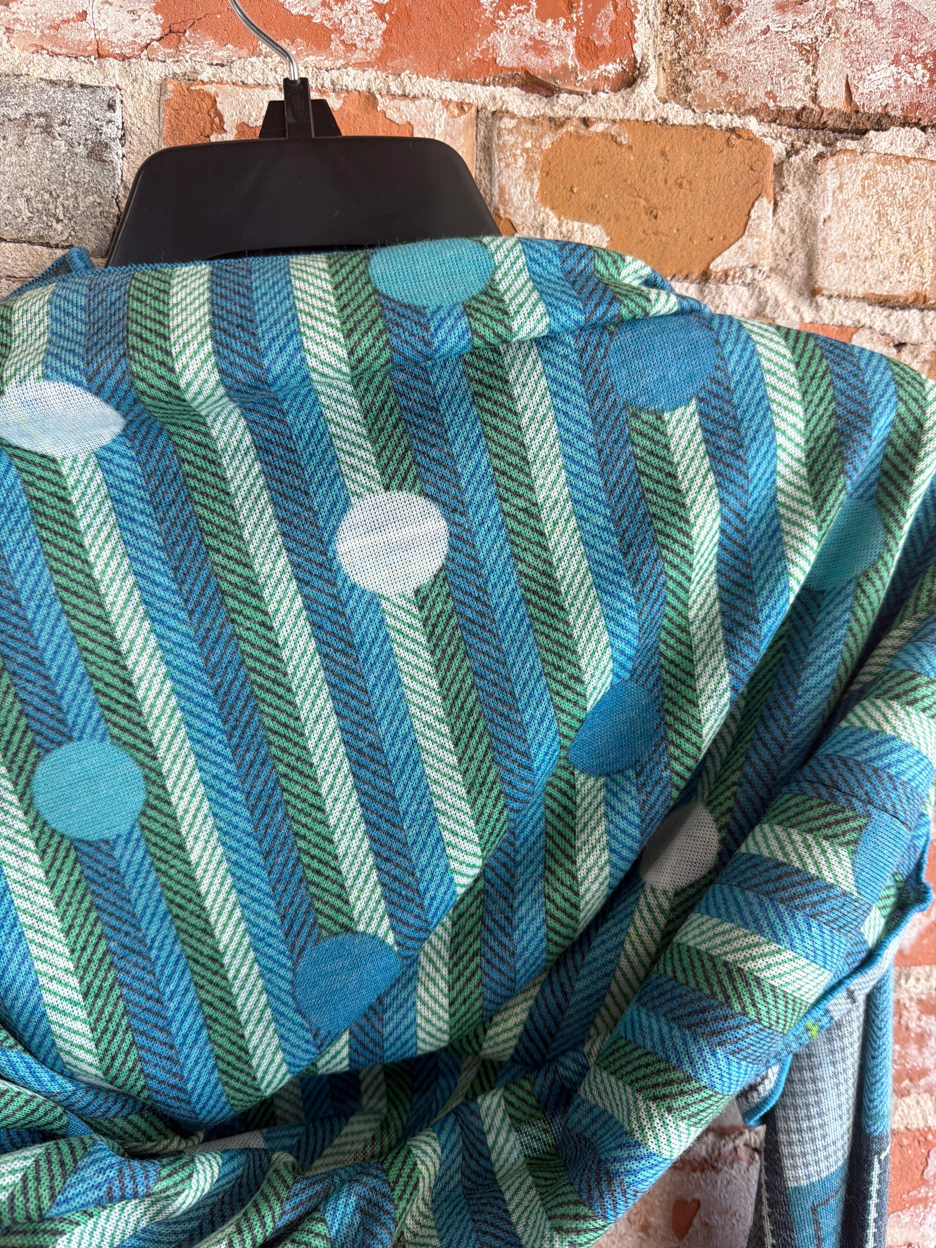 Trisha Tyler Green/Blue Patchwork Reversible