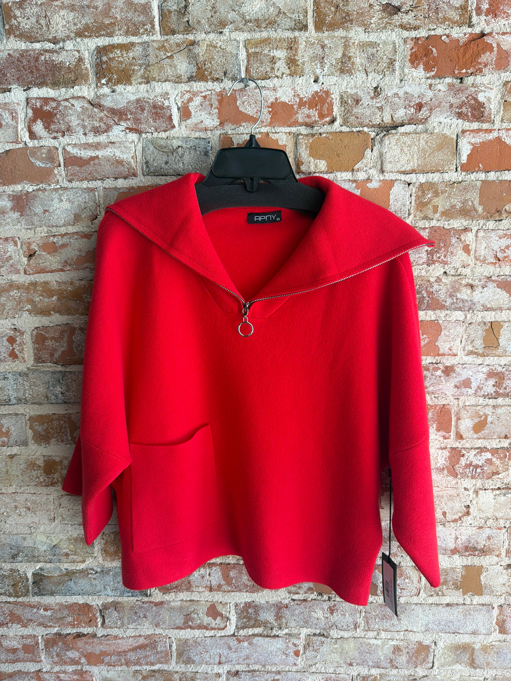 APNY Red Half Zip Pullover