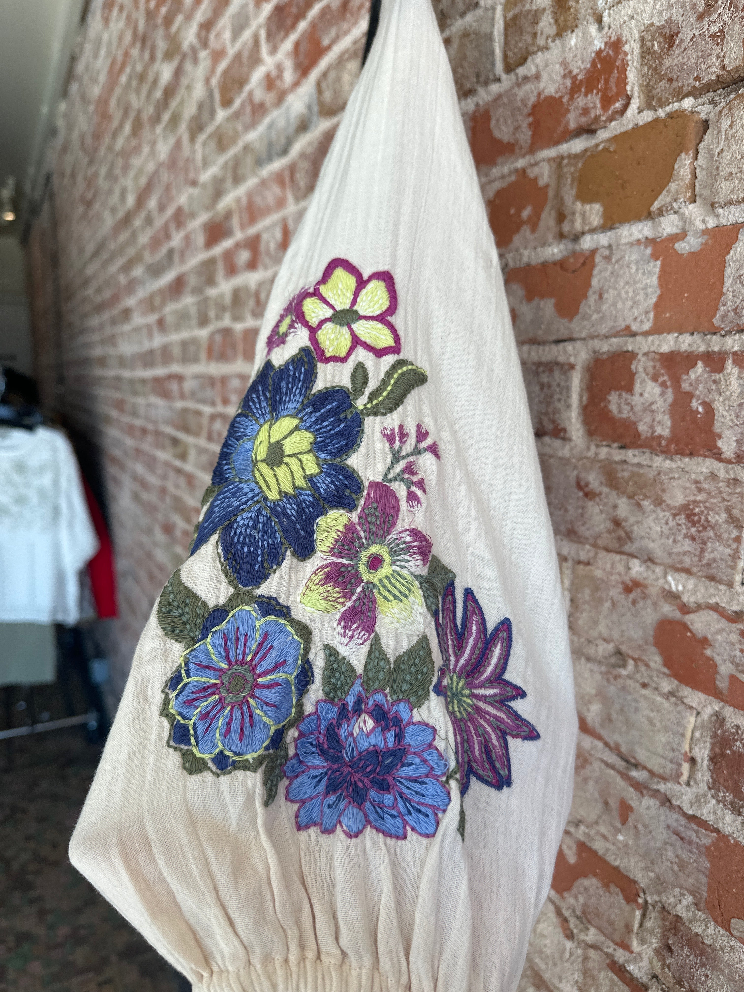 A La Carte Multi Color Embroidered Top