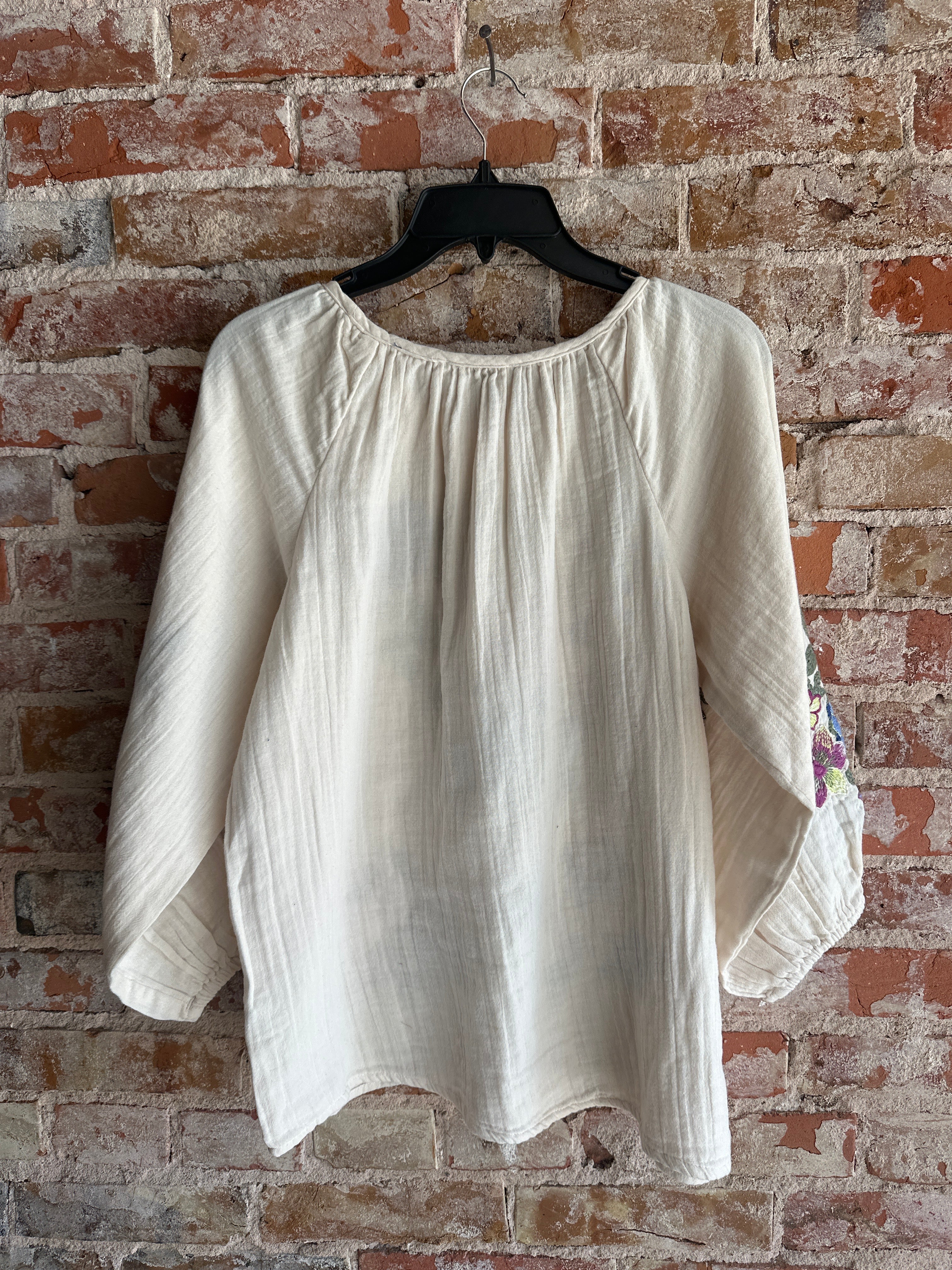 A La Carte Multi Color Embroidered Top