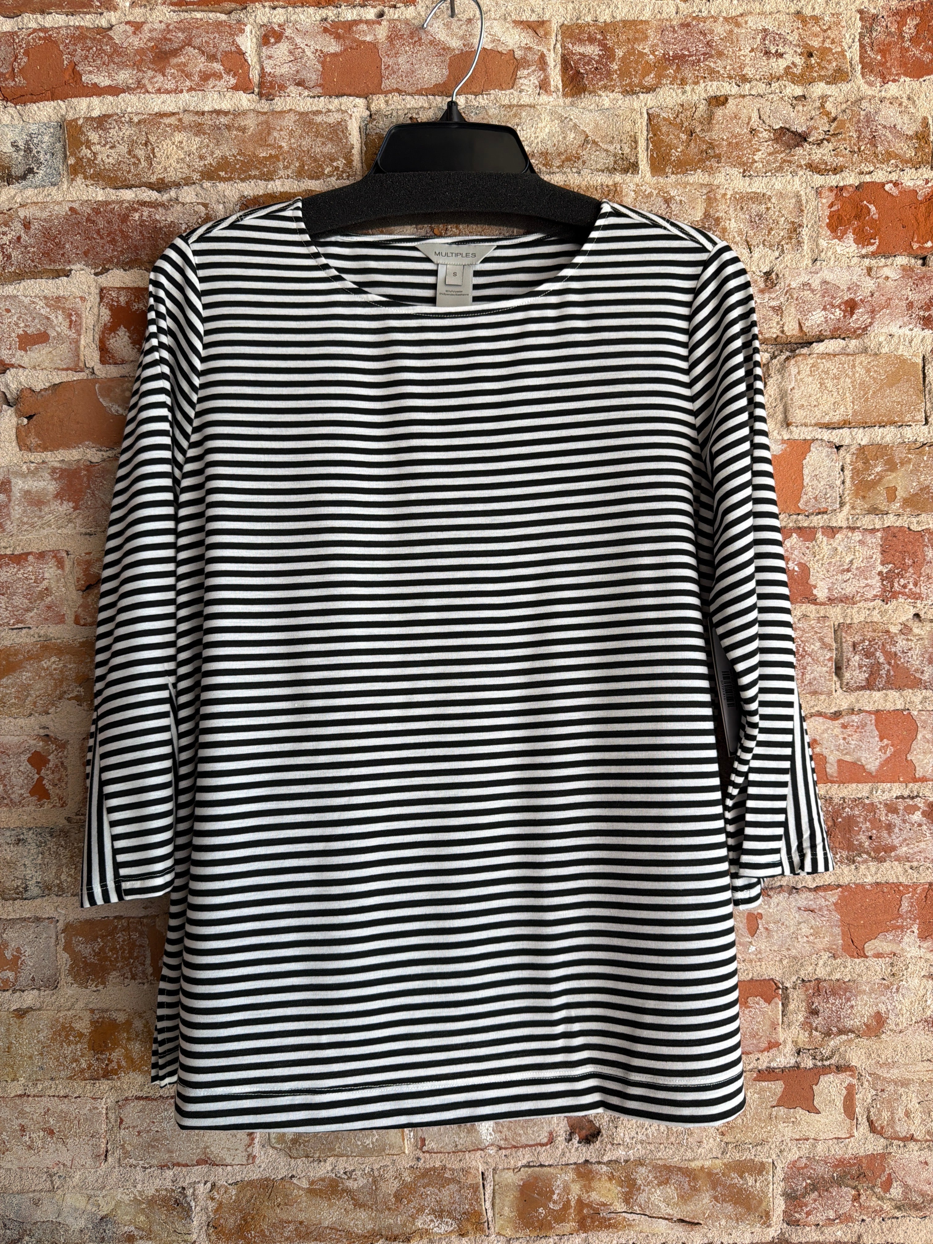 Multiples 3/4 Boat Neck Top
