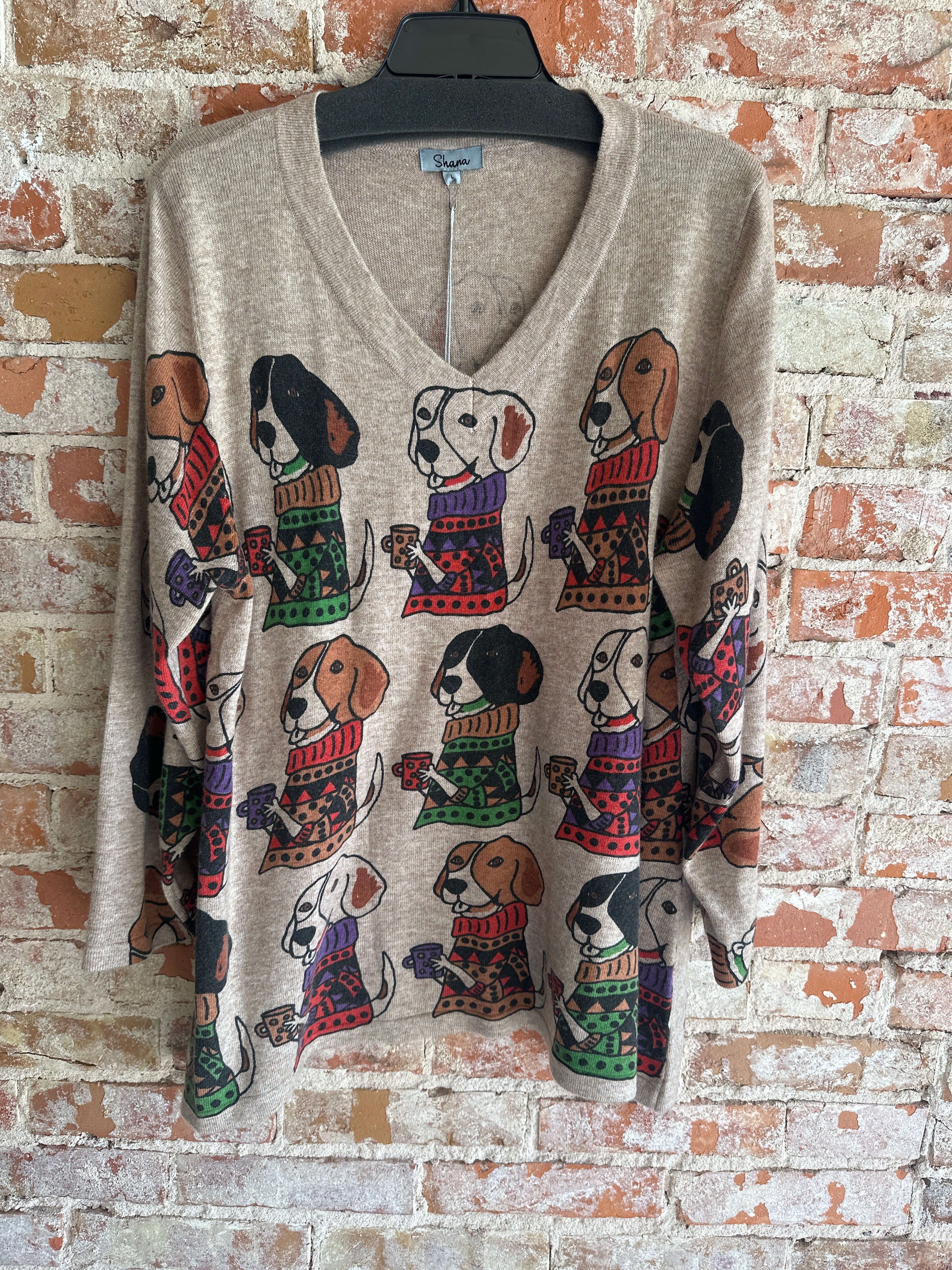 Shana Coffee & Puppy top