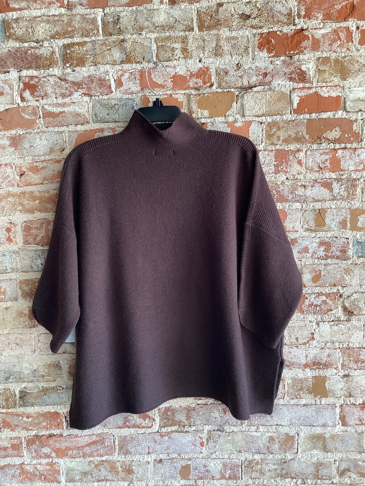 Multiples Knit Sleeve Drop Shoulder Sweater