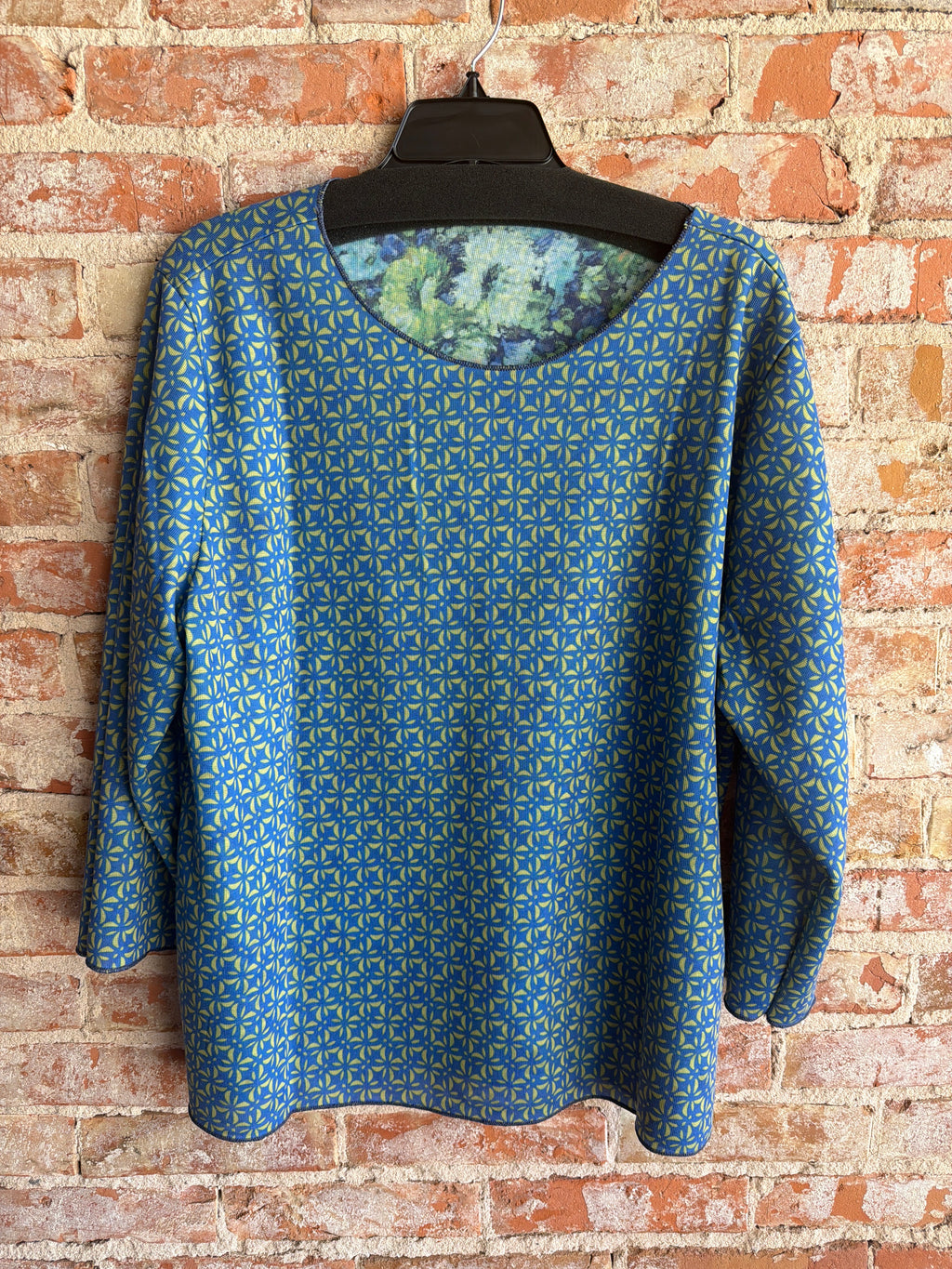 Trisha Tyler Floral Reversible Crewneck Top
