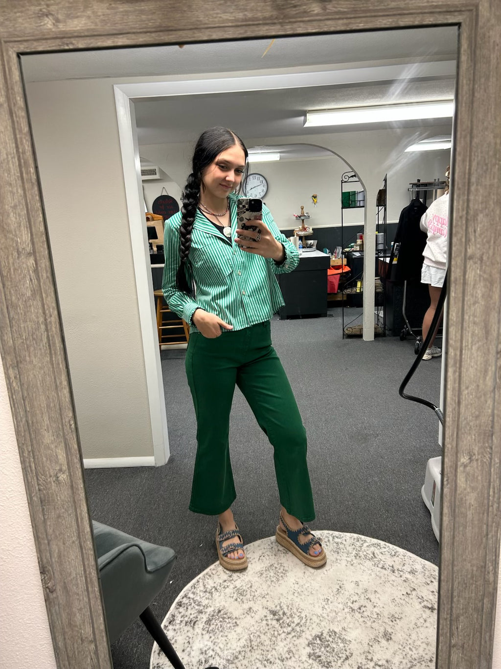 Emerald Ruffle Cropped