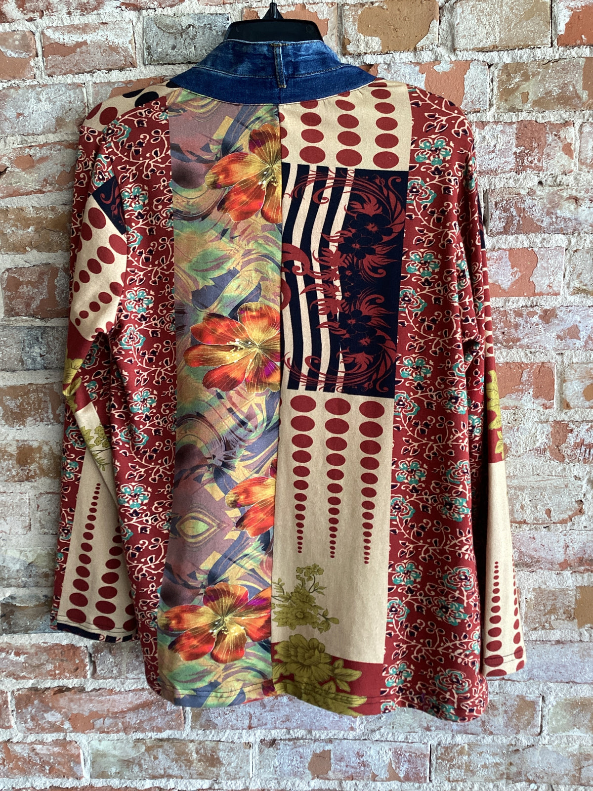 Parsley and Sage Denim Border Cardigan
