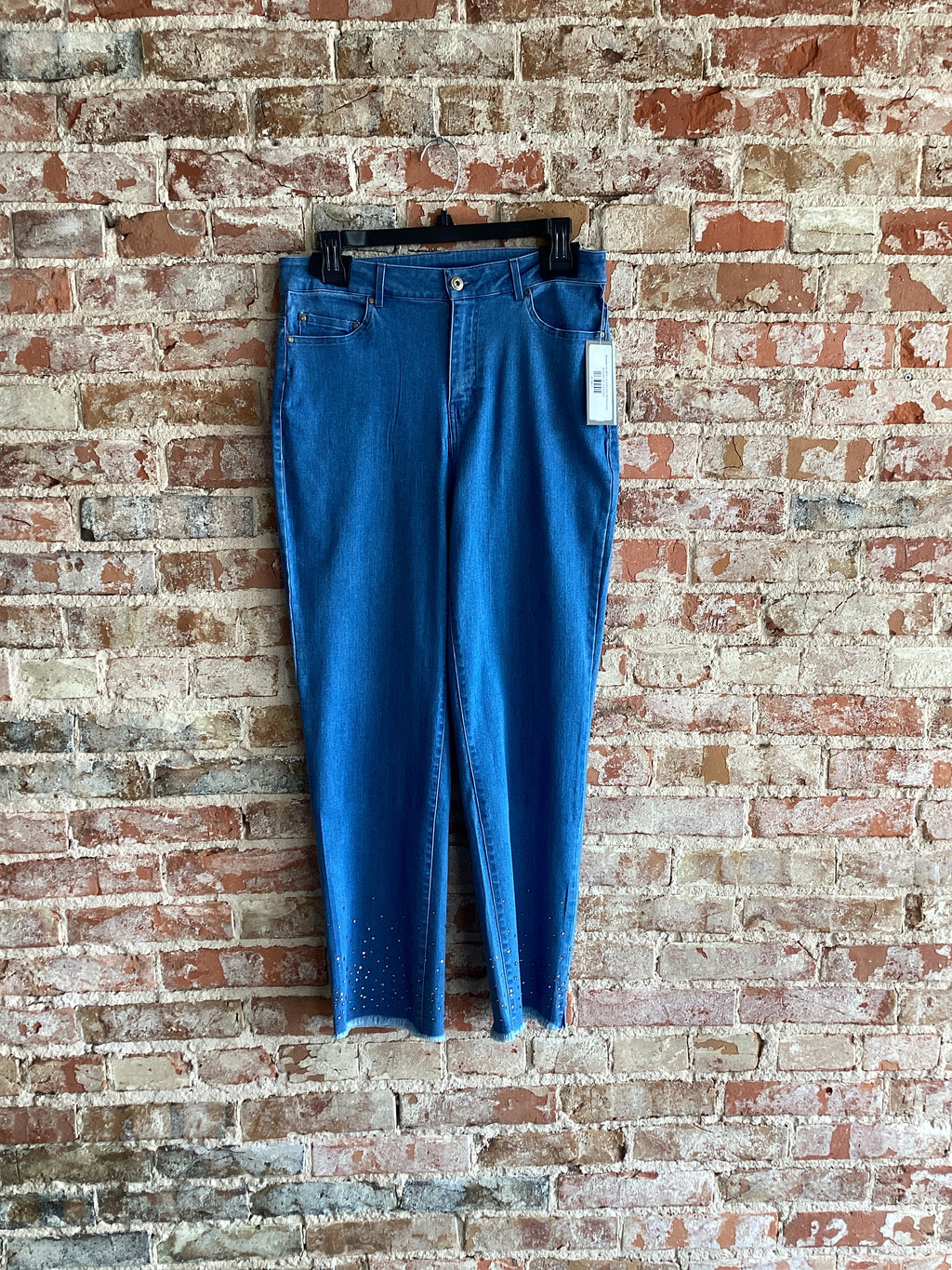 Multiples Zip Wide Leg Ankle Pant W/Heat-seals