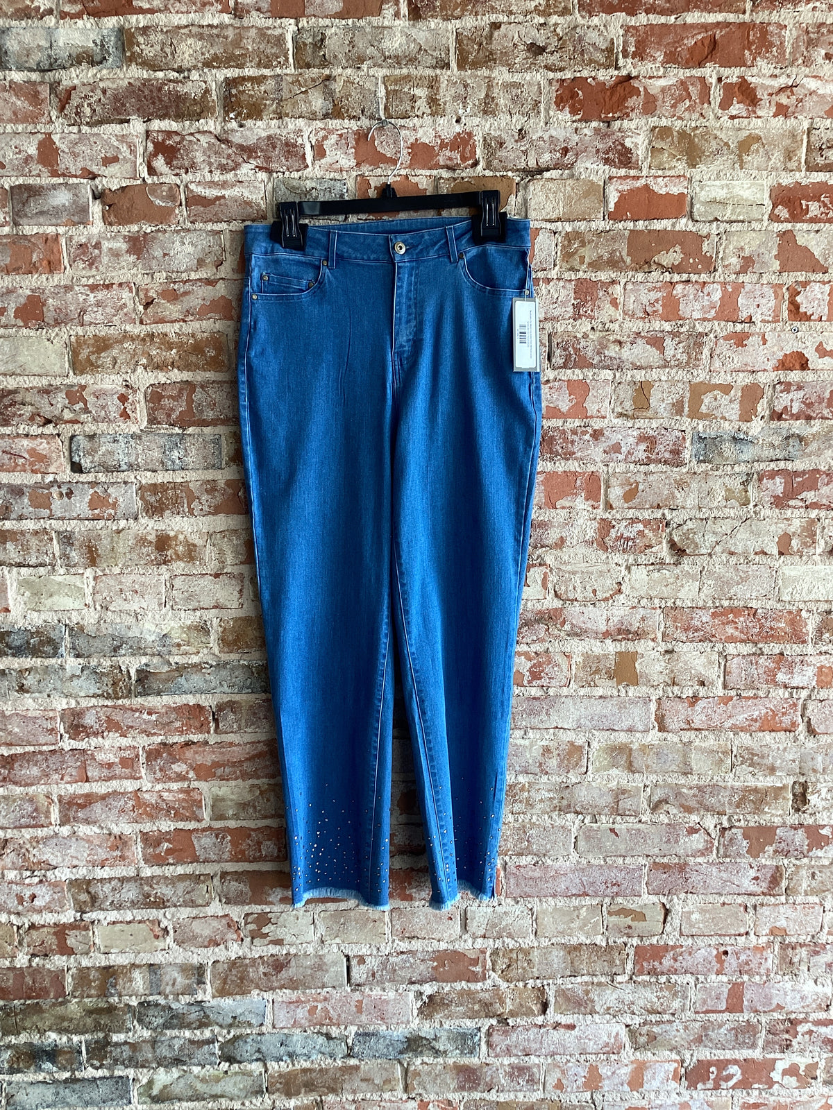 Multiples Zip Wide Leg Ankle Pant W/Heat-seals