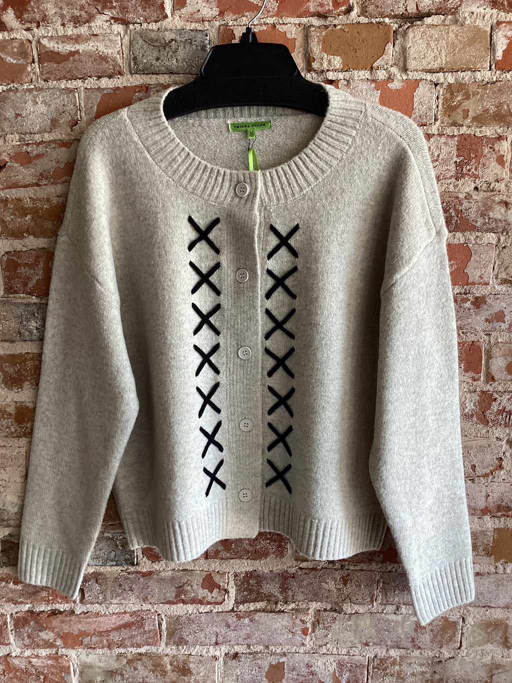 Tisha Tyler “X” Pattern Cardigan