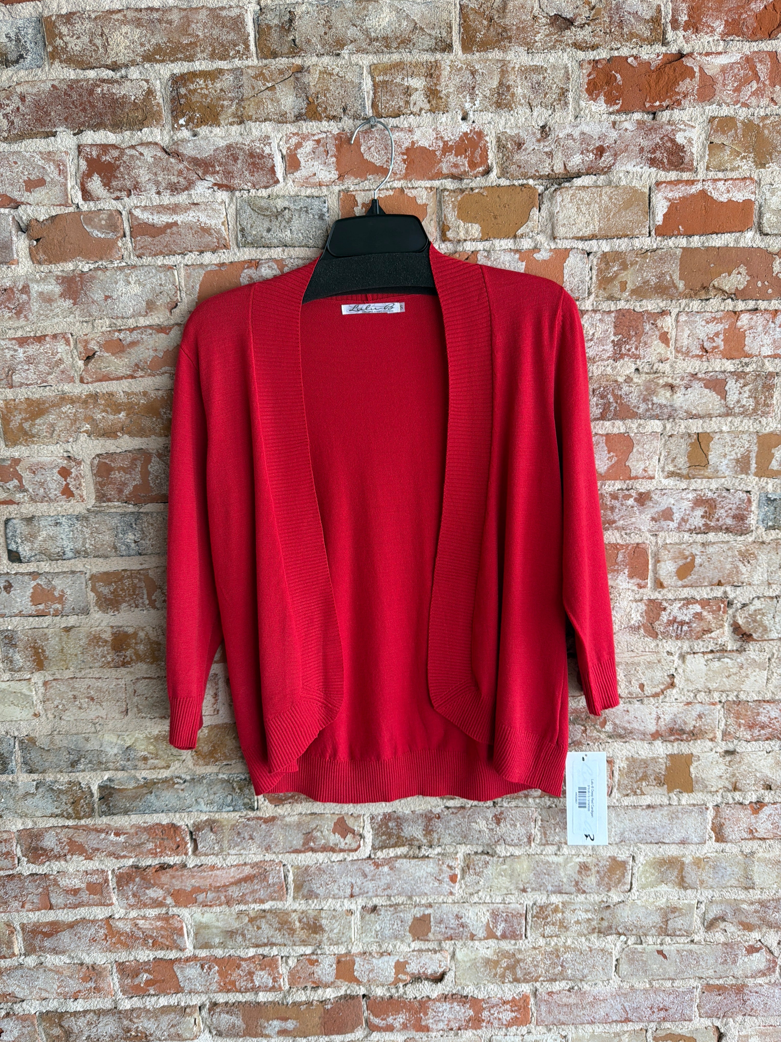 Lulu-B Deep Red Cardigan