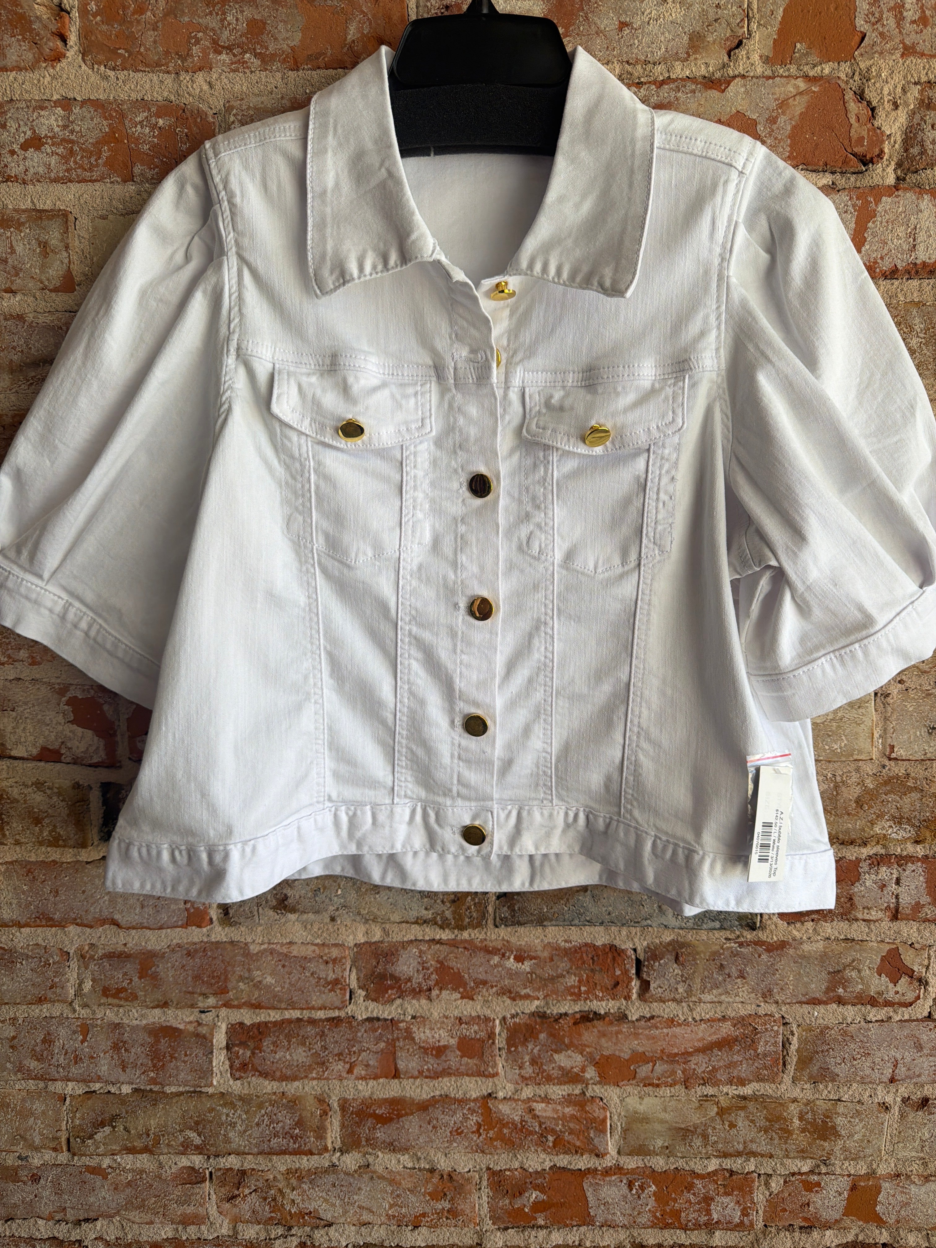 A.Z.I bubble sleeves Top