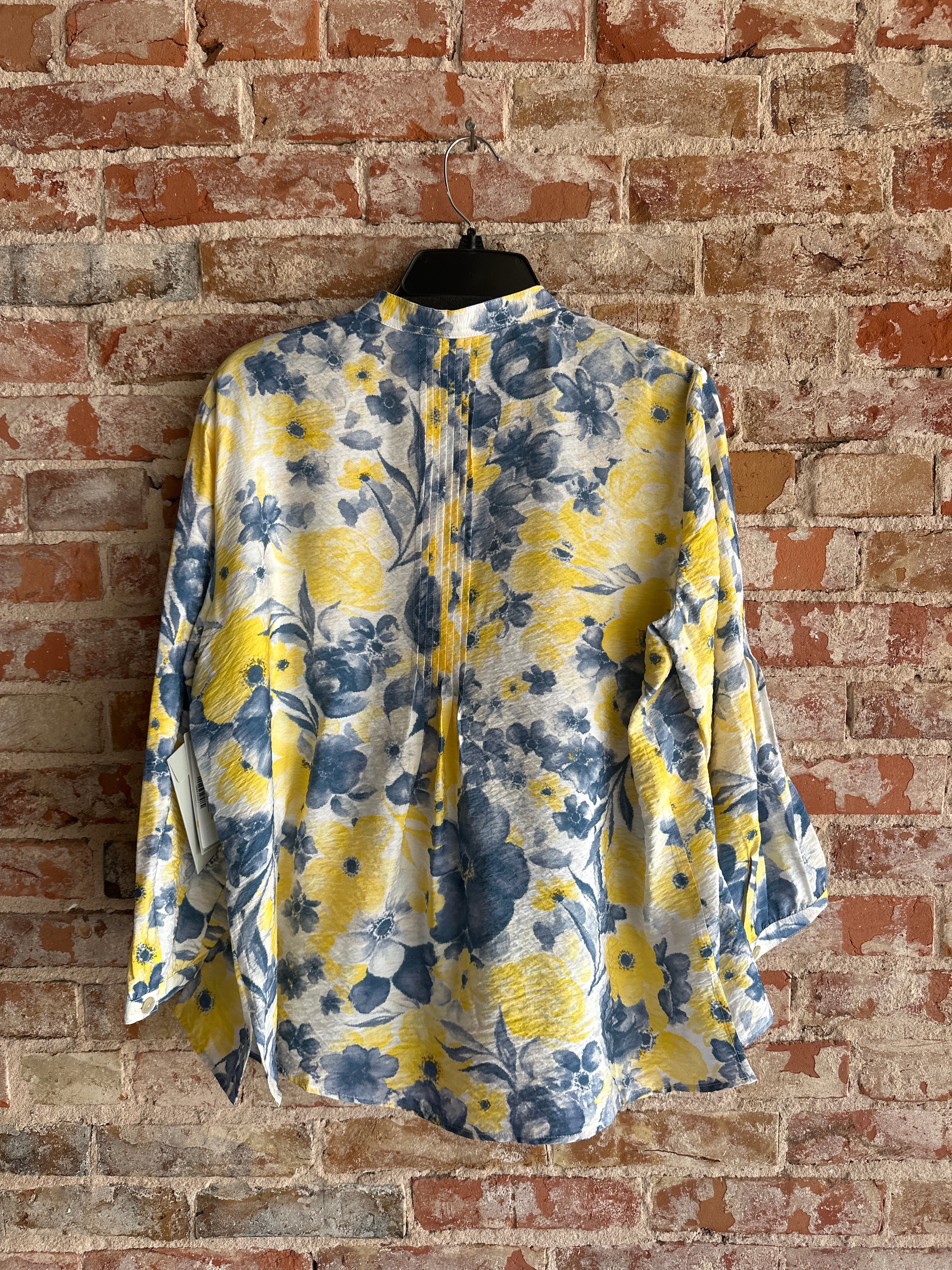 Multiples 3/4 Band Collar Top