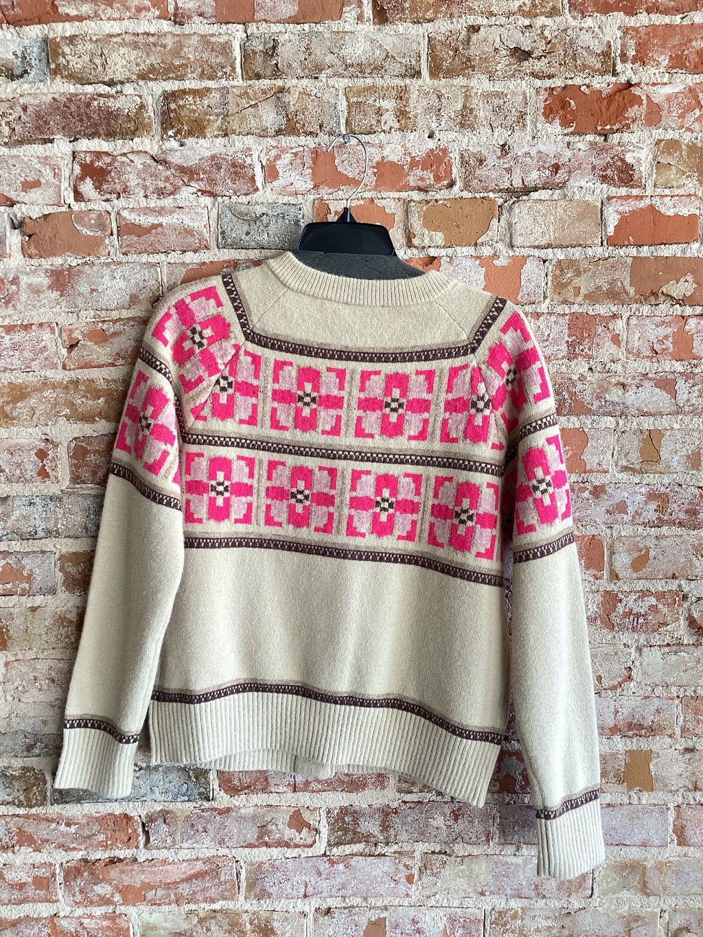Tribal Sweater Cardigan with Buttons
